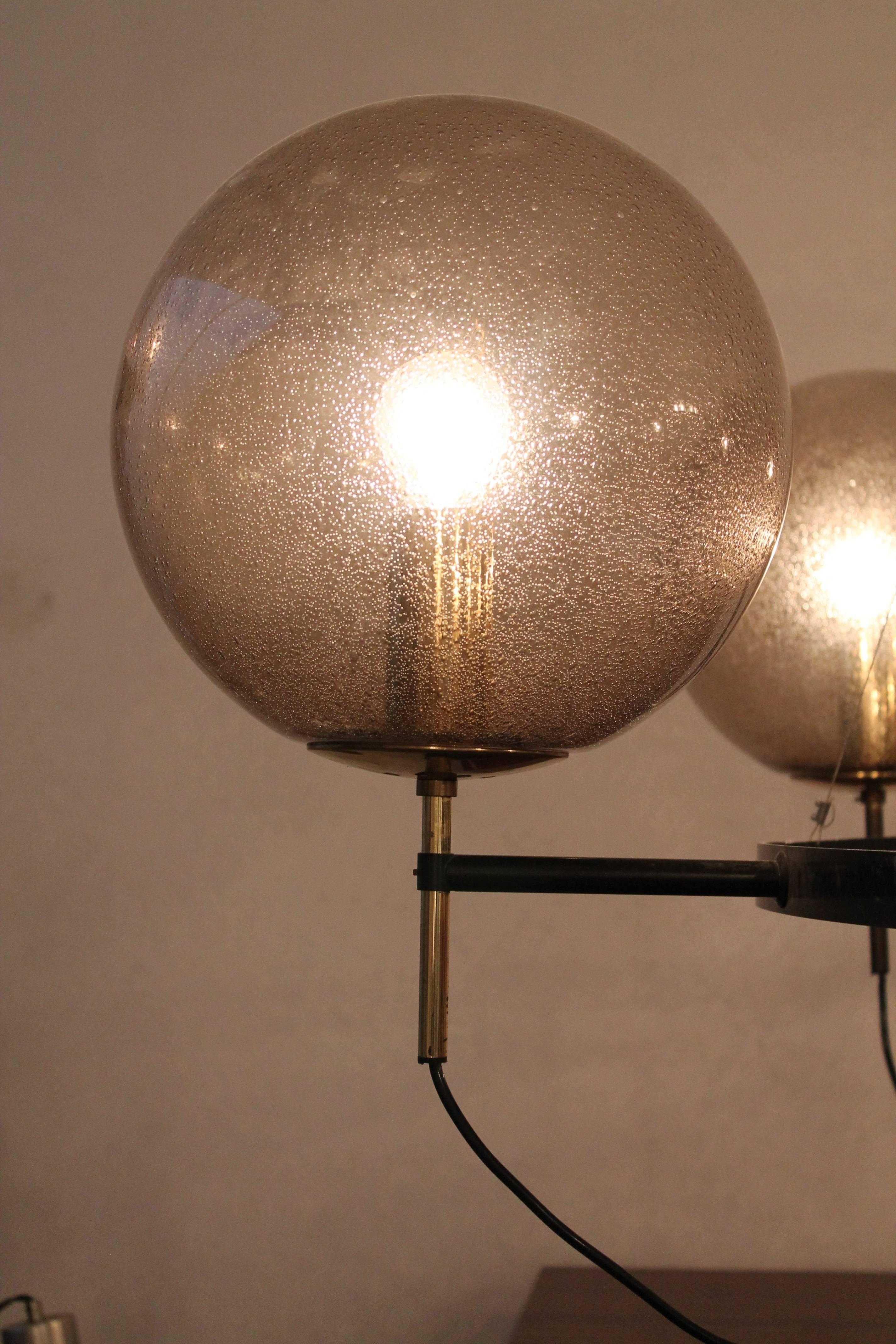 Glassball Chandelier by Limburg, Germany, 1960s 4