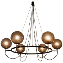 Glassball Chandelier by Limburg, Germany, 1960s