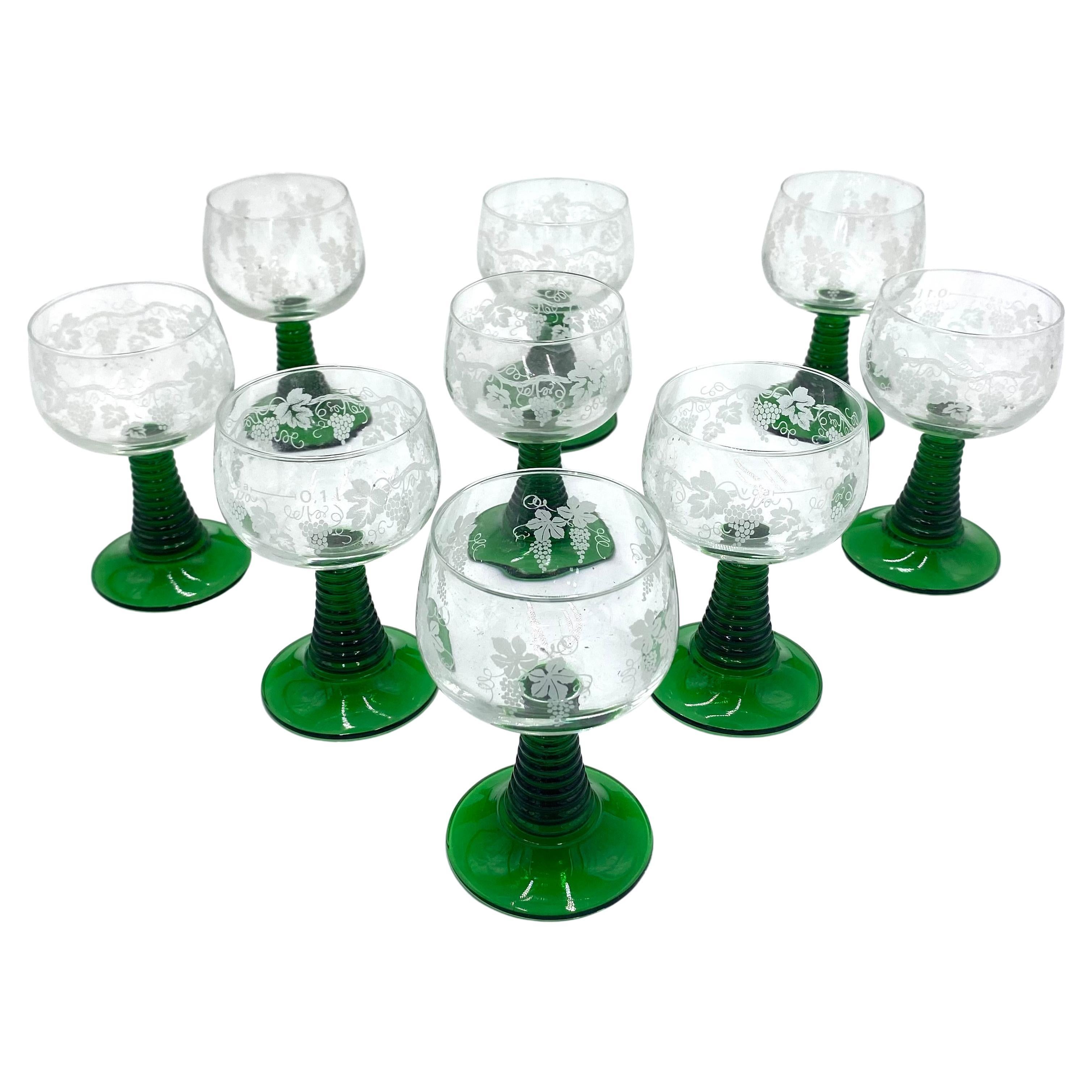 Glasses on a Green Stem, France, Mid-20th Century