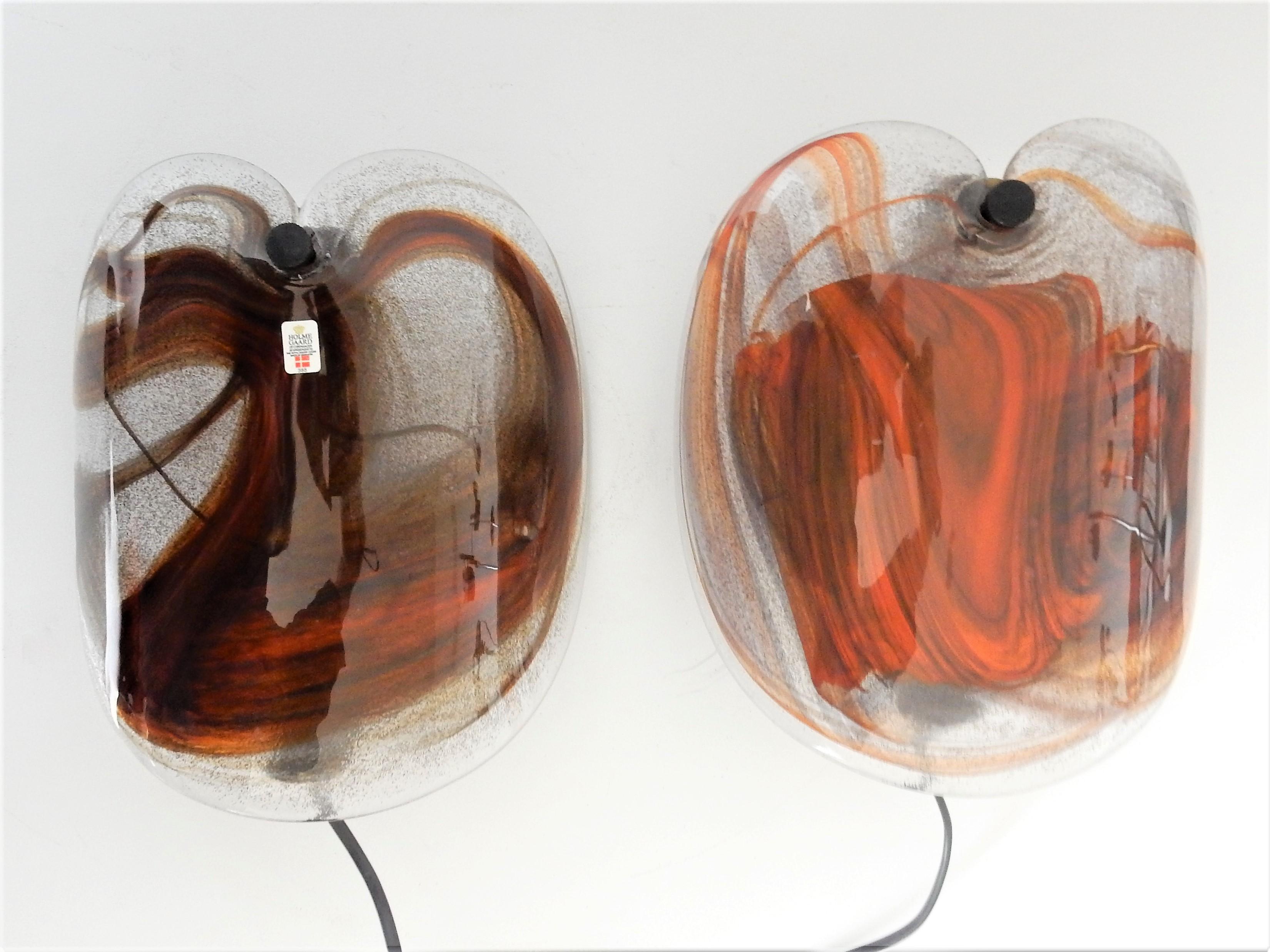 Lámpara de pared Glassplattelampet de Per Lütken para Holmegaard, Dinamarca, 1970 en venta 1