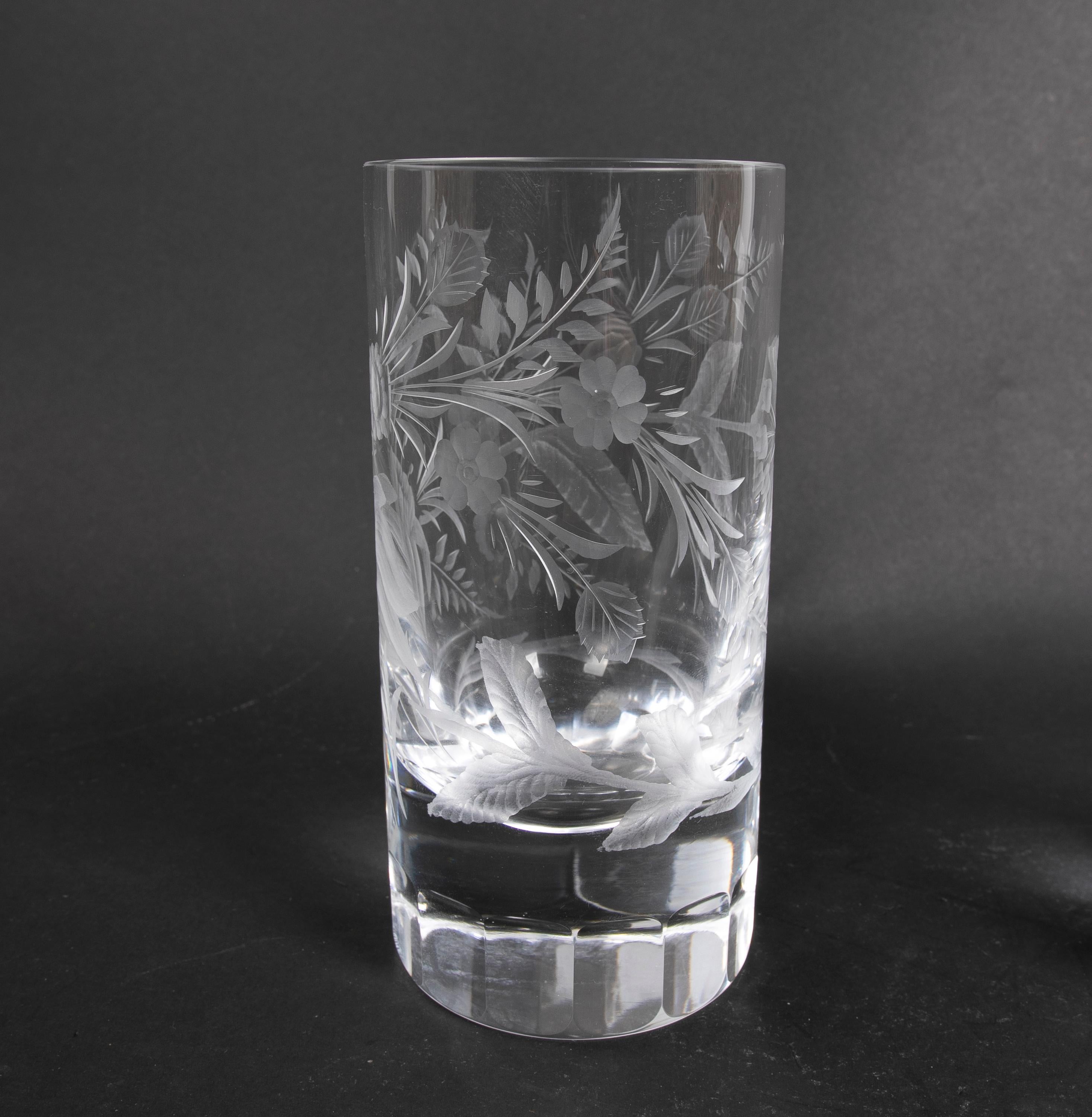 Glassware Composed of Seventy-Two Pieces of Cut Bohemian Crystal For Sale 6