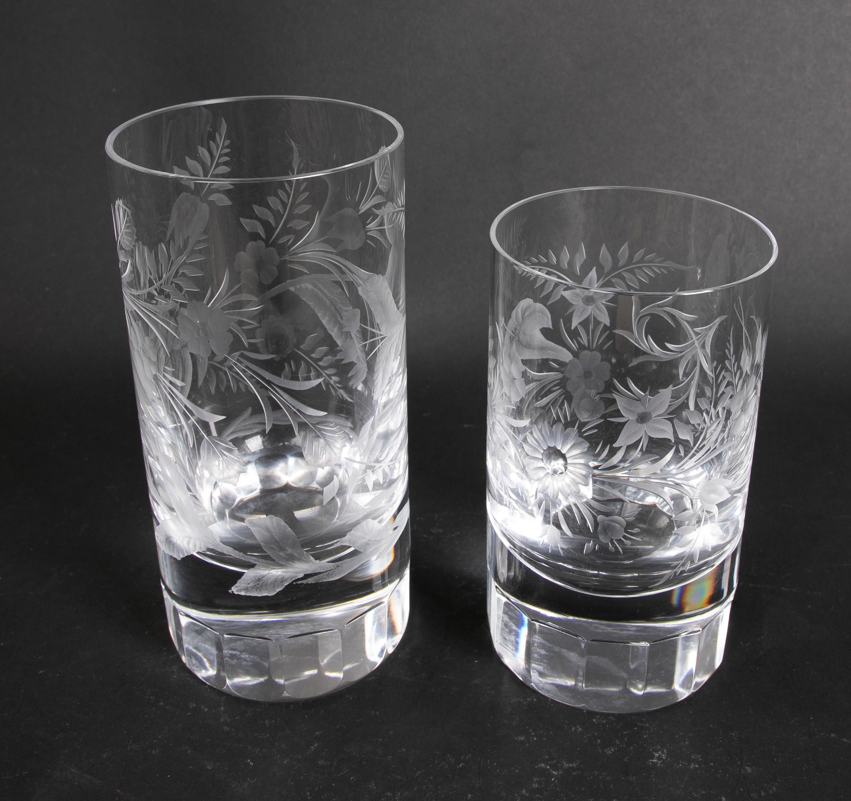 Glassware Composed of Seventy-Two Pieces of Cut Bohemian Crystal For Sale 7