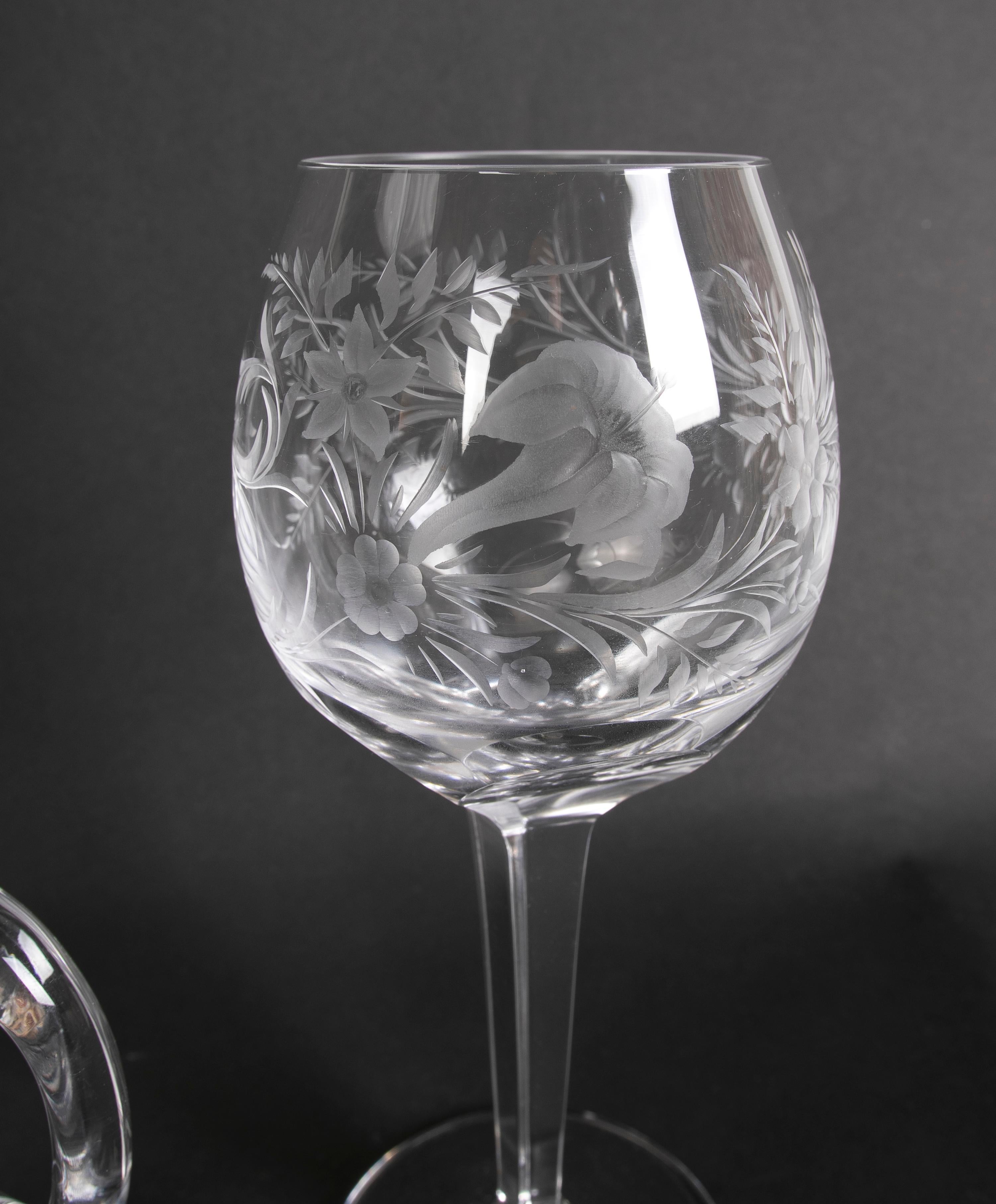 Glassware Composed of Seventy-Two Pieces of Cut Bohemian Crystal For Sale 11