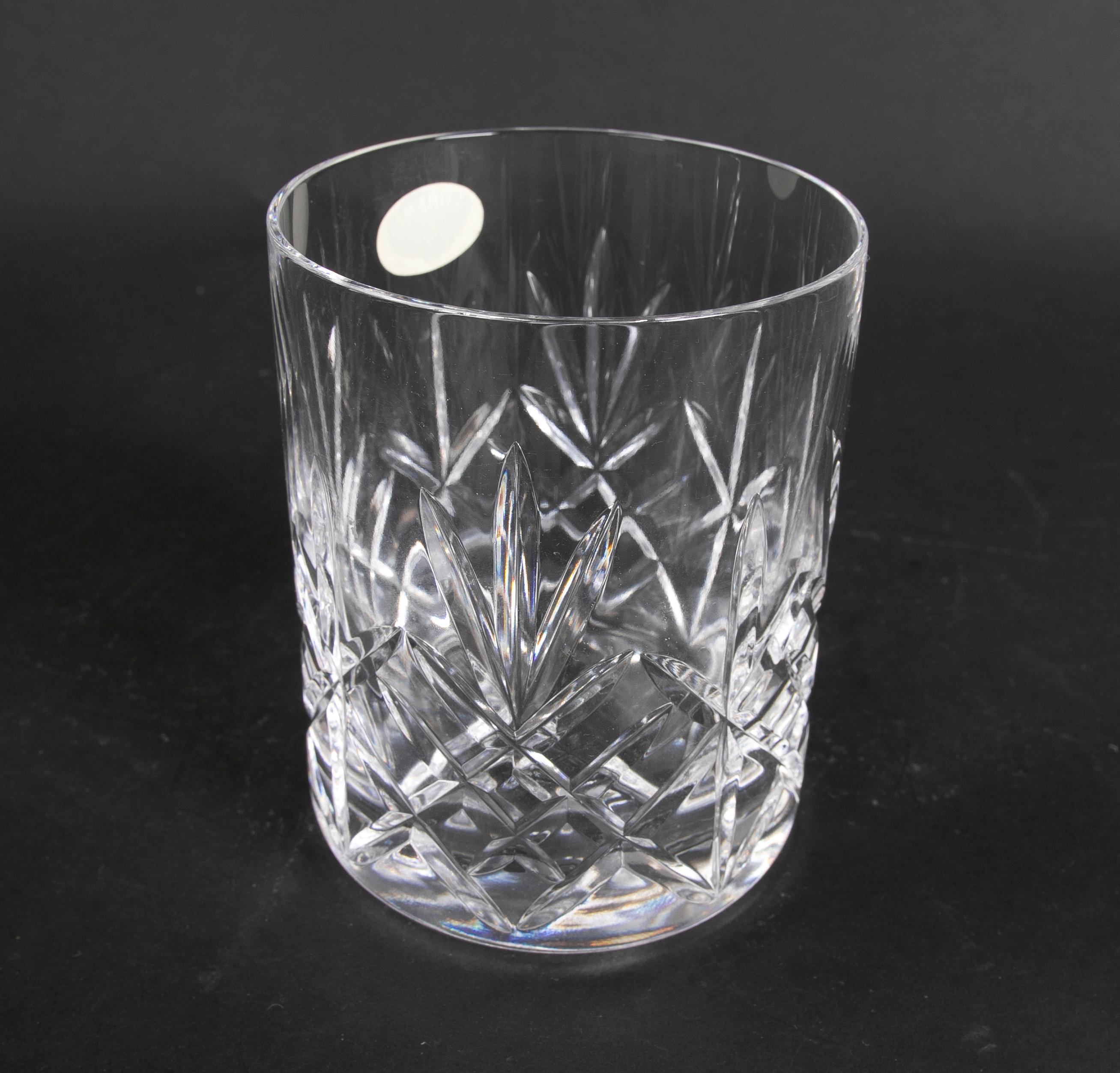 Glassware Composed of Thirty-Two Pieces of Cut Bohemian Crystal For Sale 8