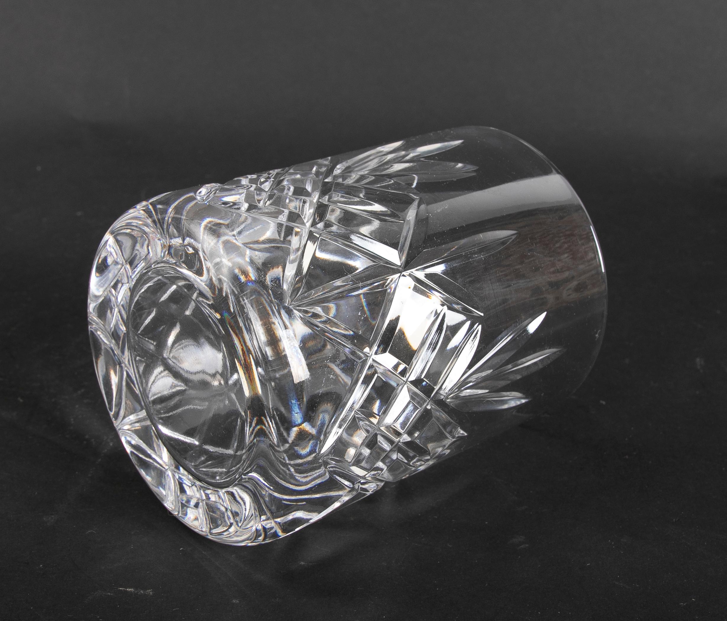 Glassware Composed of Thirty-Two Pieces of Cut Bohemian Crystal For Sale 9