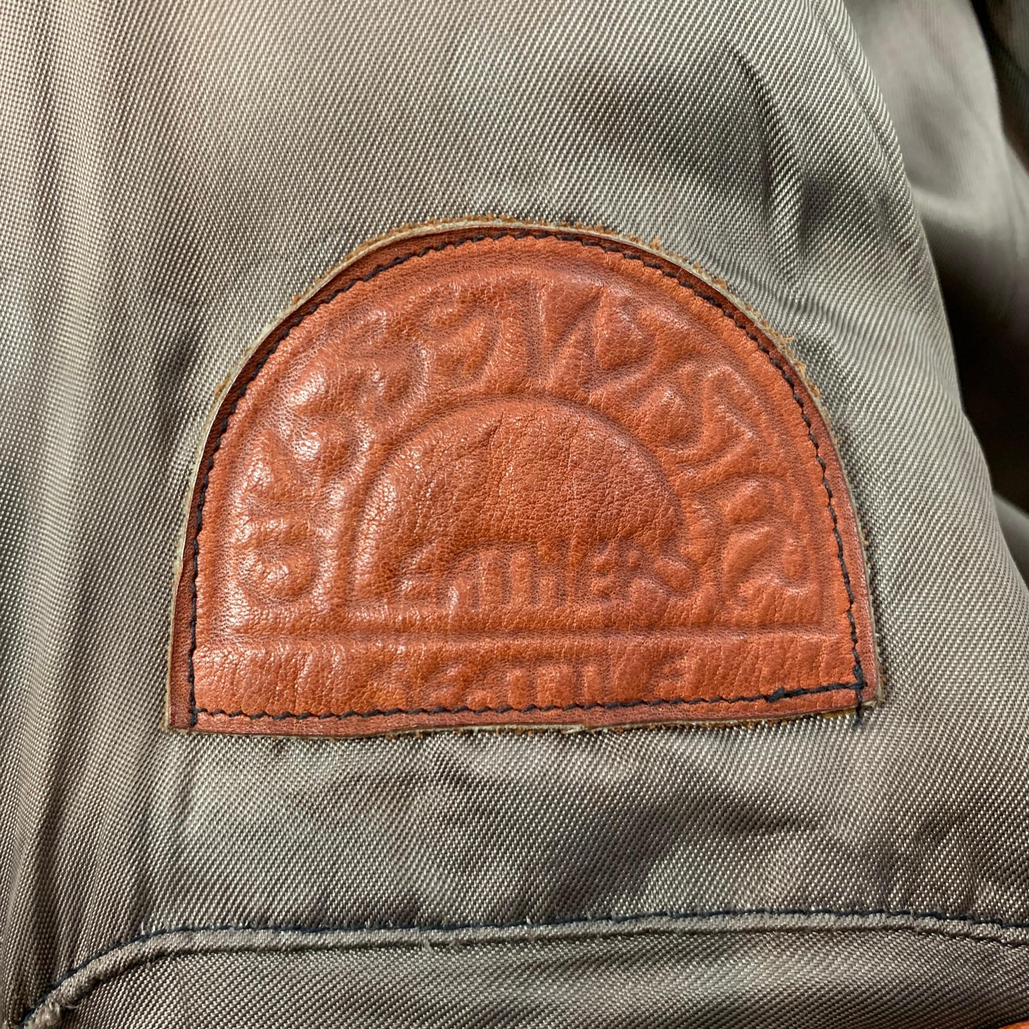 GLASSWATER Size S Cognac Leather Vintage 70's Motorcycle Jacket In Good Condition In San Francisco, CA
