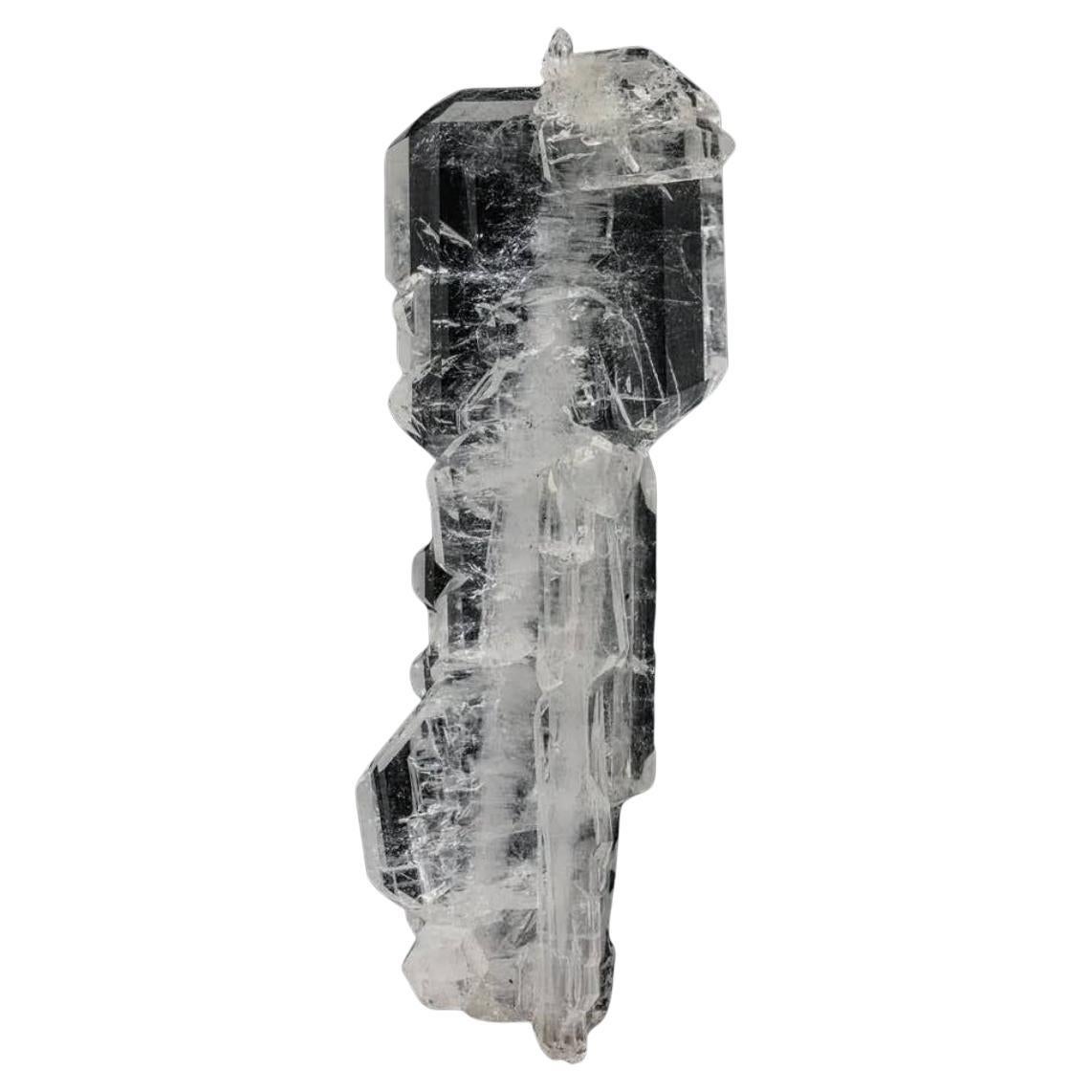 Glassy Cluster Of Pointed Terminated Faden Quartz Crystal From Pakistan