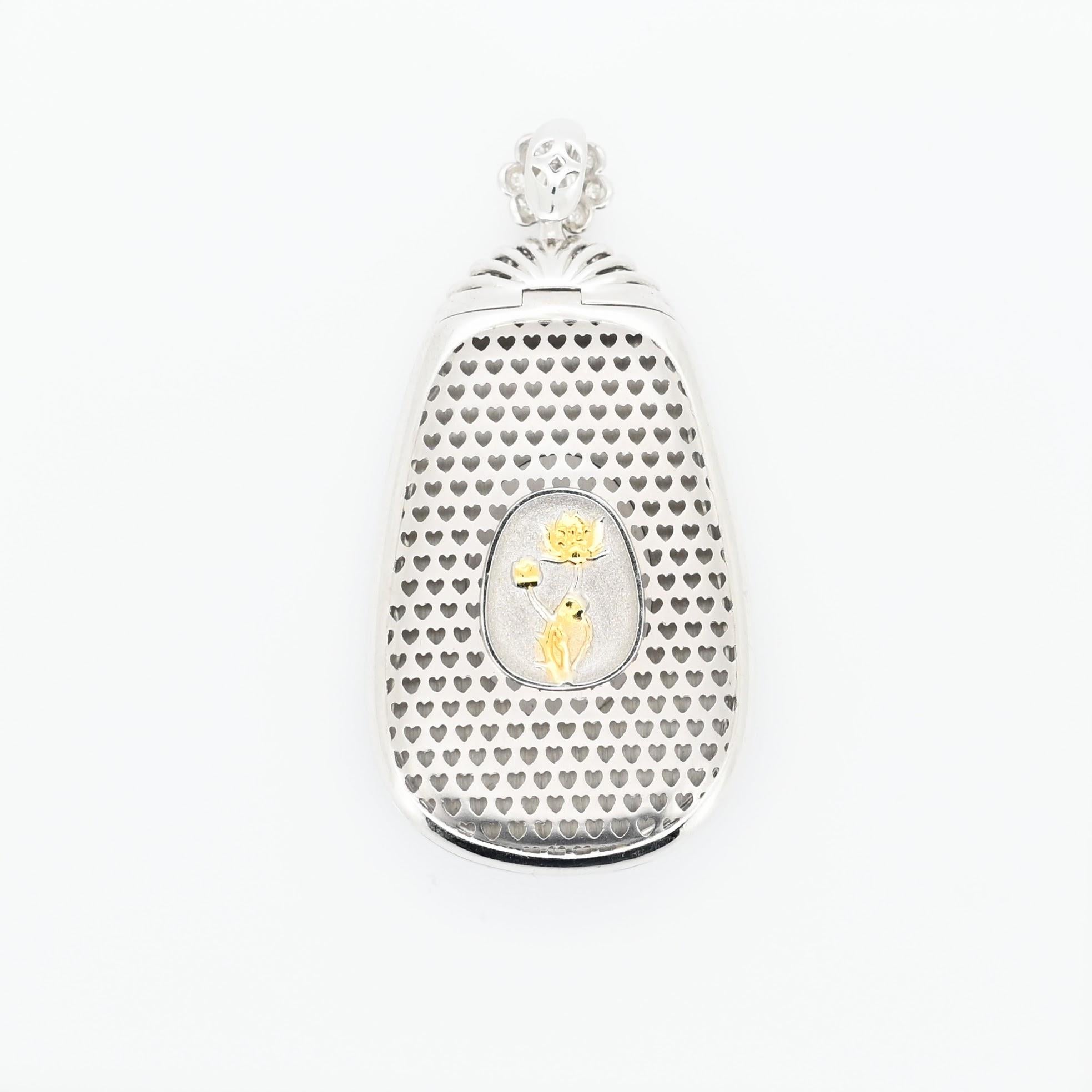 Pendentif Ruyi en jade vert et émeraude, certifié GIA Cui Fei en vente 4