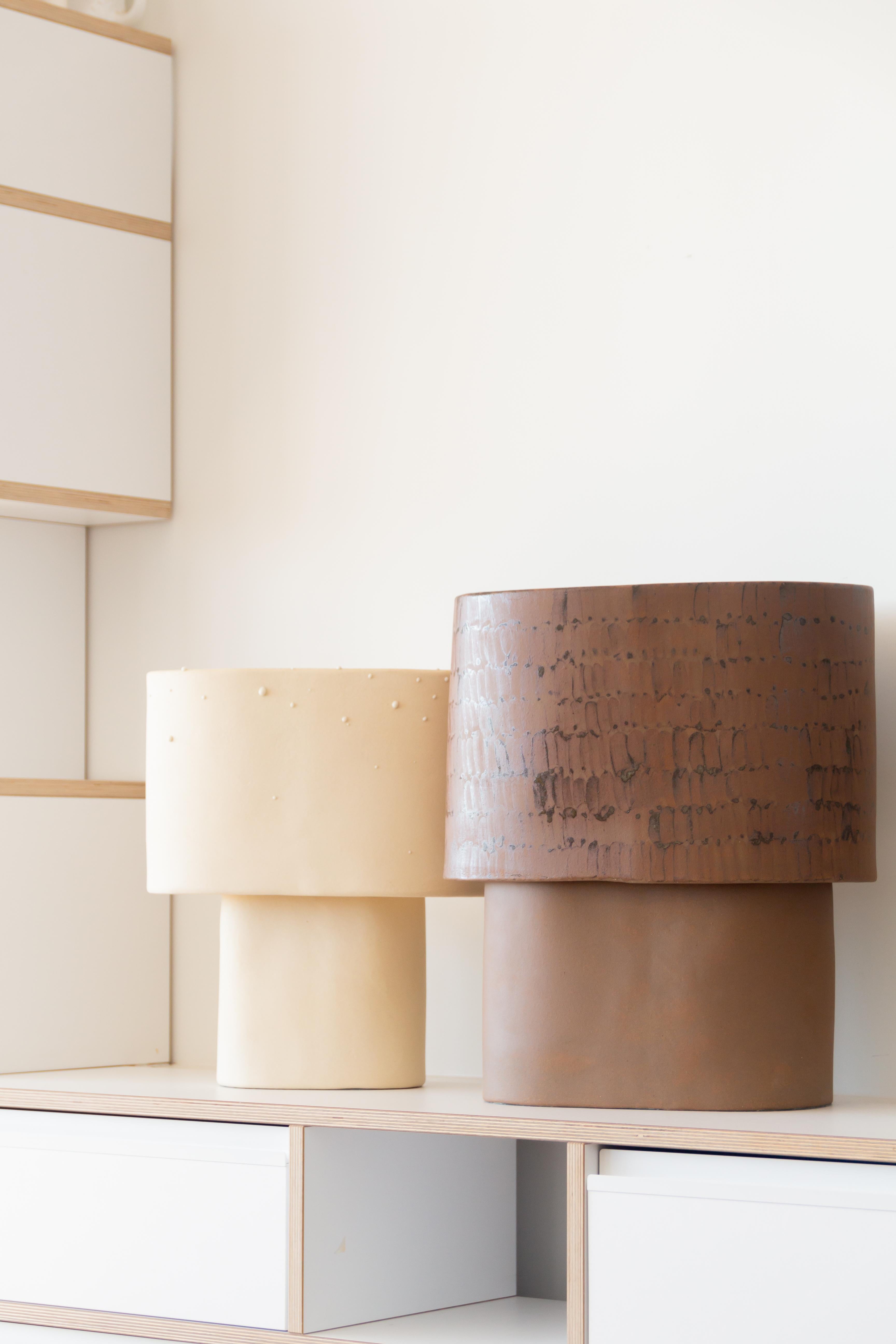 Glaze Stoneware Table Lamp by Lucas Huillet For Sale 3