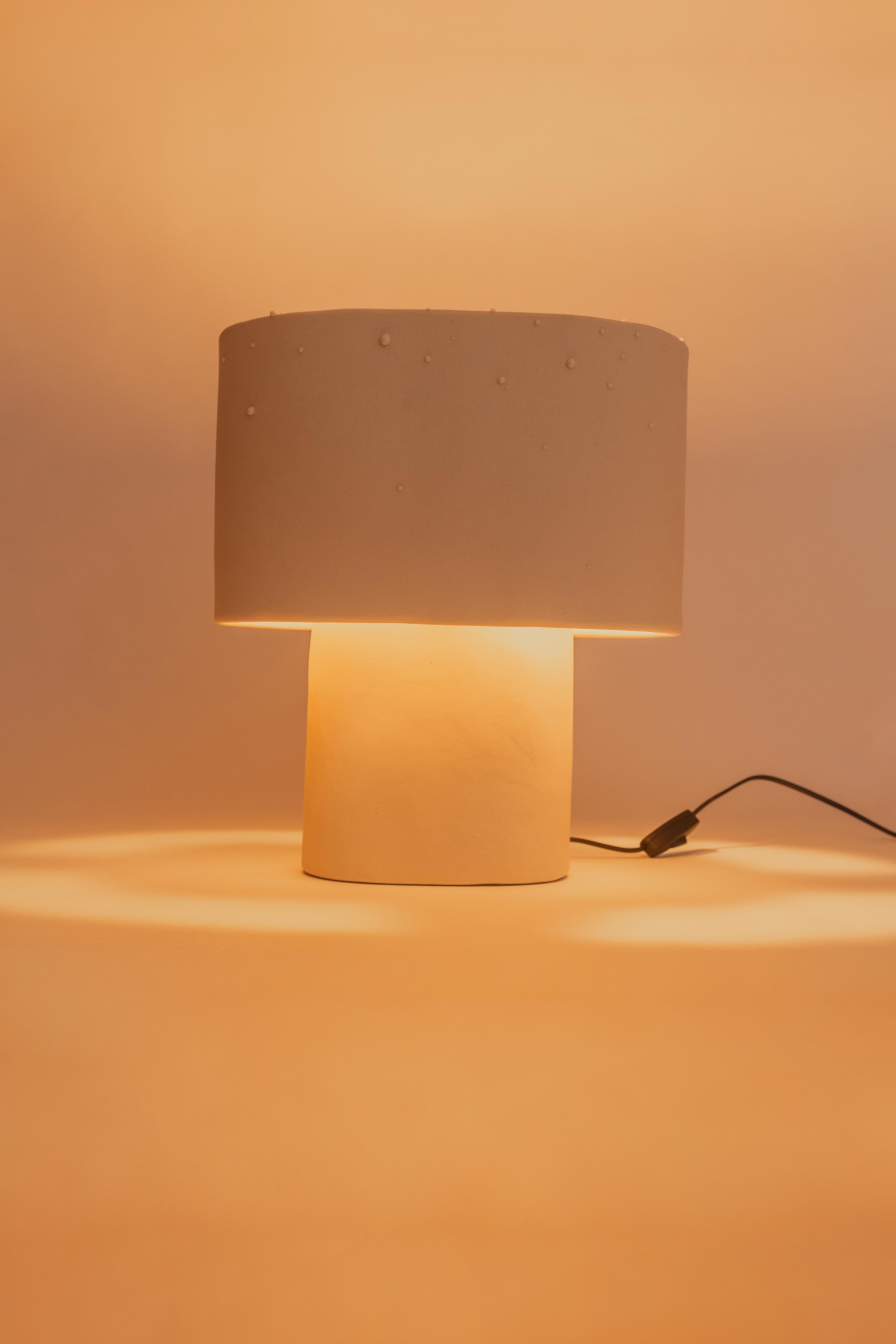 Post-Modern Glaze Stoneware Table Lamp by Lucas Huillet For Sale