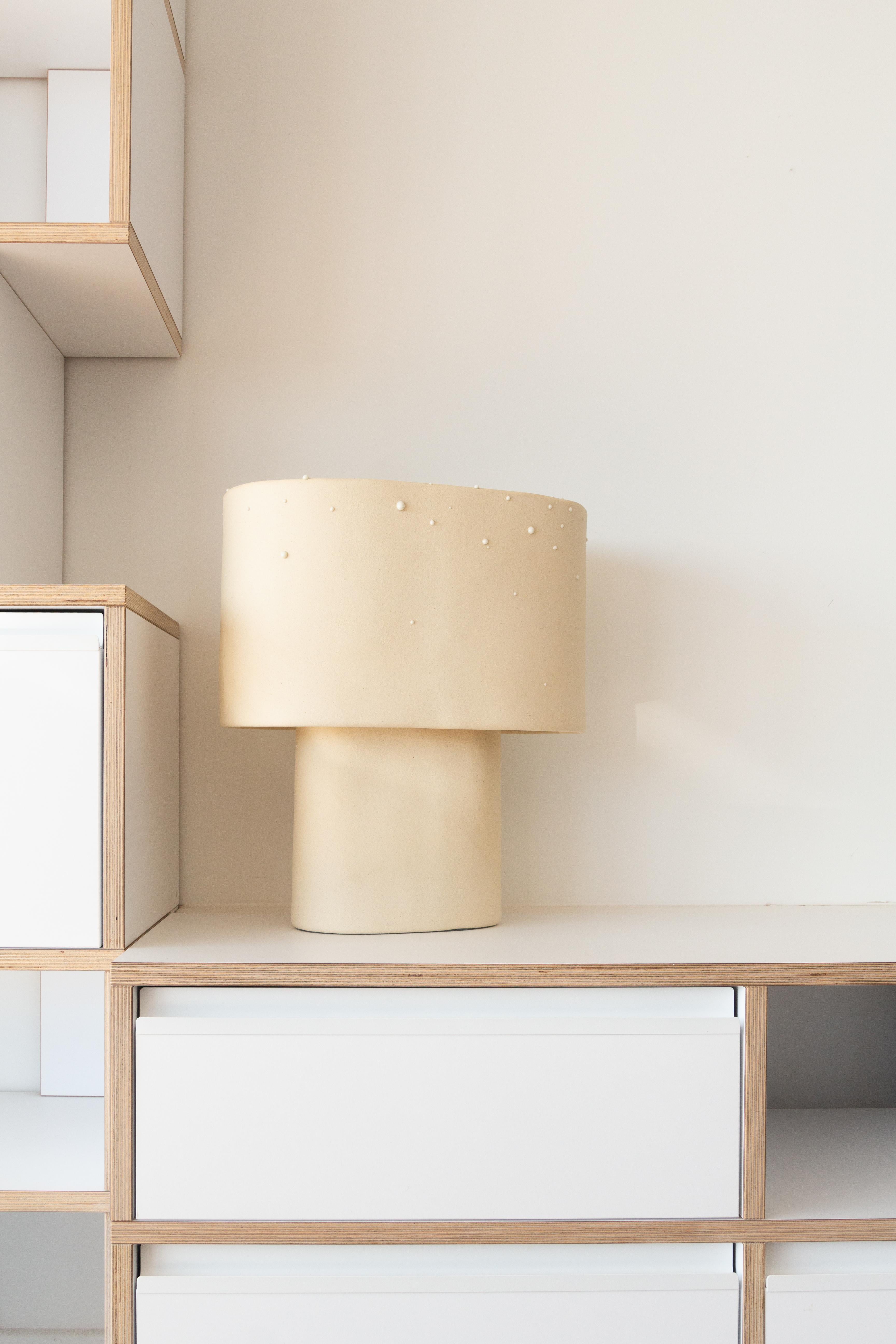 French Glaze Stoneware Table Lamp by Lucas Huillet For Sale