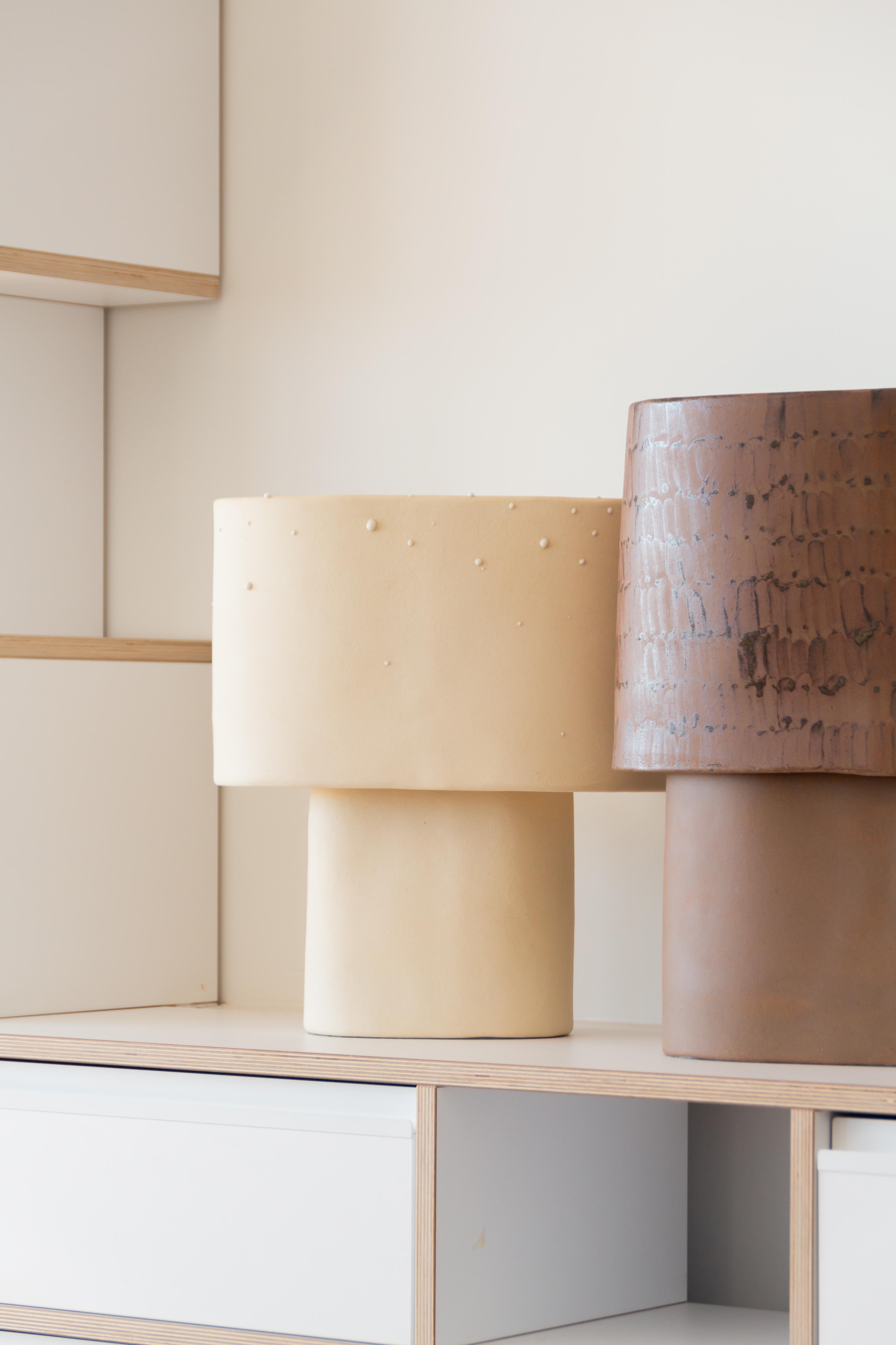 Glaze Stoneware Table Lamp by Lucas Huillet For Sale 2