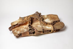 Glazed and engobed ceramic sculpture, circa 1970 by La Borne Potters