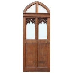 Glazed Arched Oak Door, circa 1900