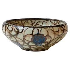 Vintage Glazed Art Deco Pottery Bowl by Herman August Kähler, 1920s
