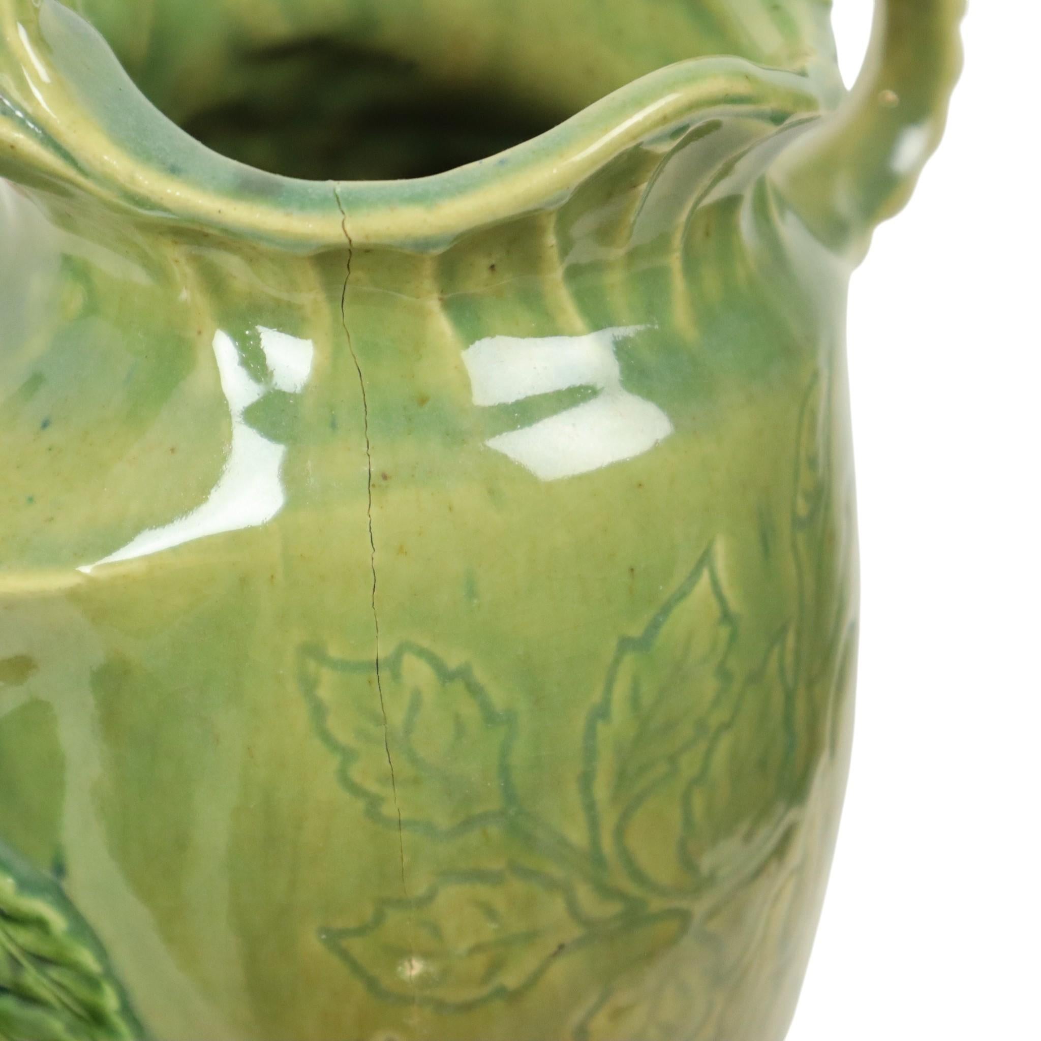 Vasi in maiolica Art Nouveau smaltata Rose HTB 37cm 9