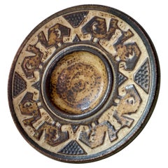 Glazed Brutalist Stoneware Dish by Jørgen Mogensen for Royal Copenhagen, 1960s