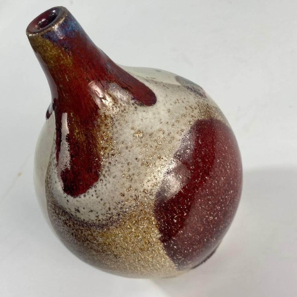 Glazed Californai Studio stoneware vase For Sale 5
