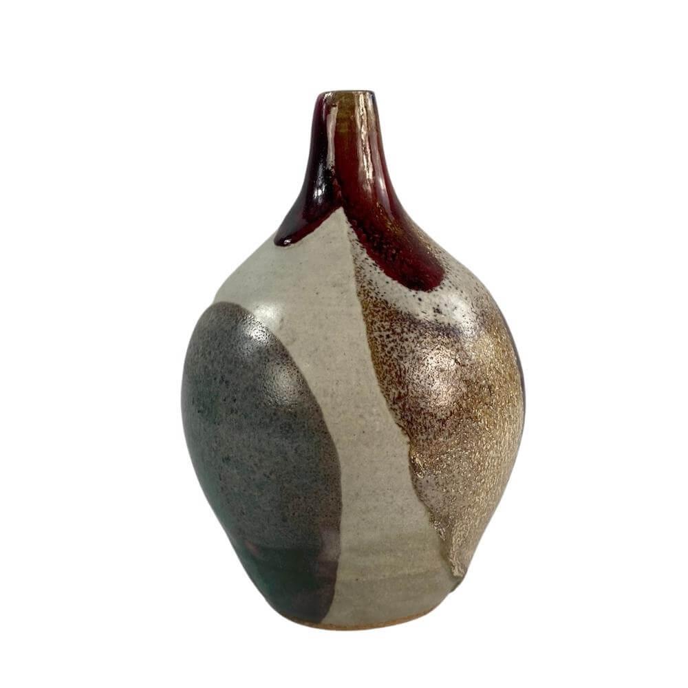 Mid-Century Modern Glazed Californai Studio stoneware vase For Sale