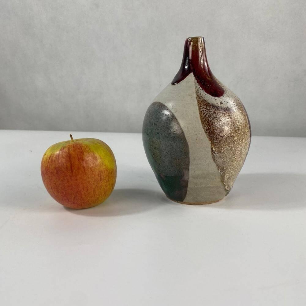 Glazed Californai Studio stoneware vase For Sale 1