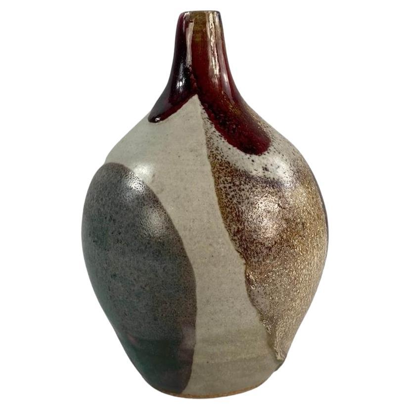 Glazed Californai Studio stoneware vase For Sale