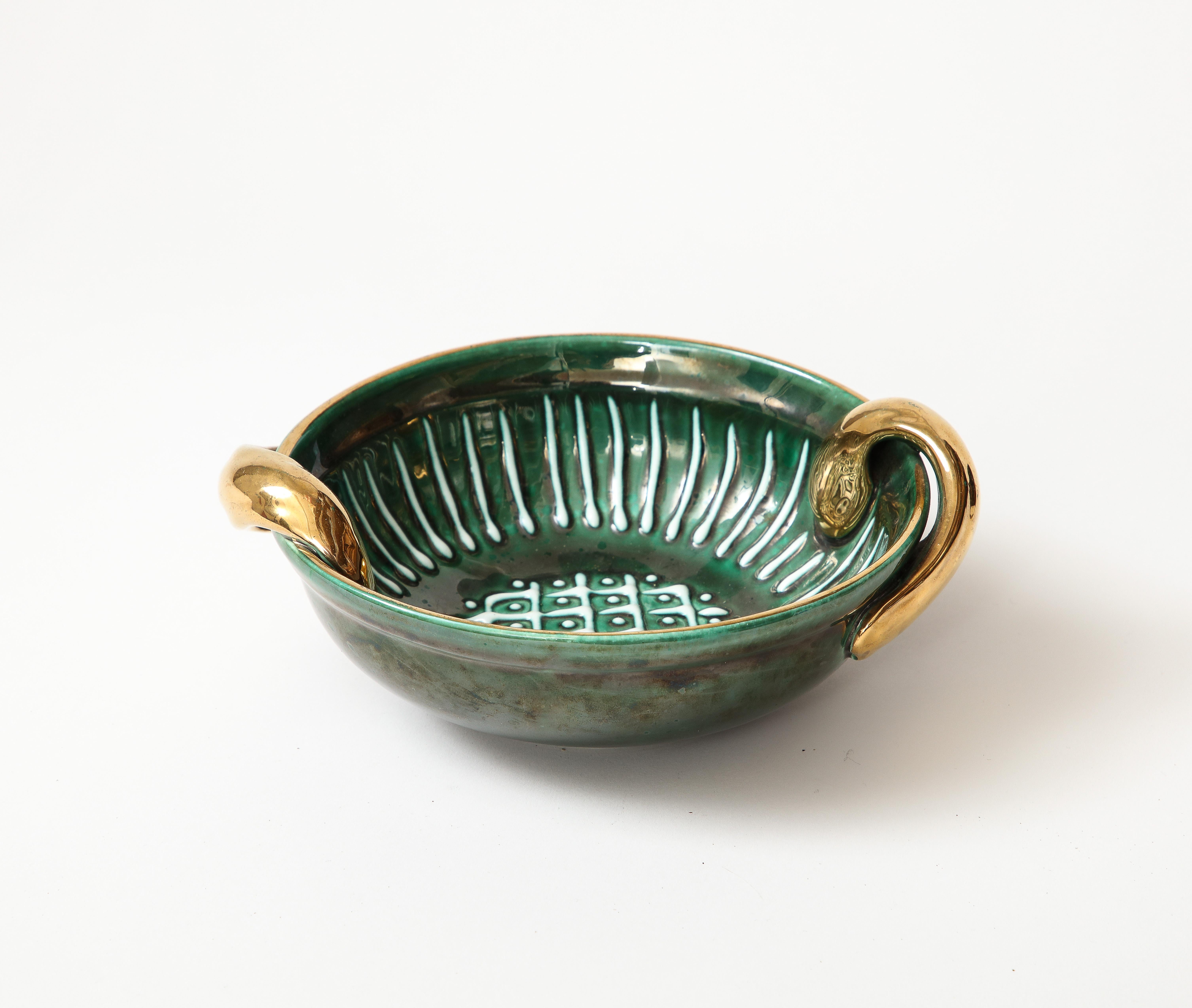 Glazed Ceramic Art Deco Bowl, France, c. 1930 2
