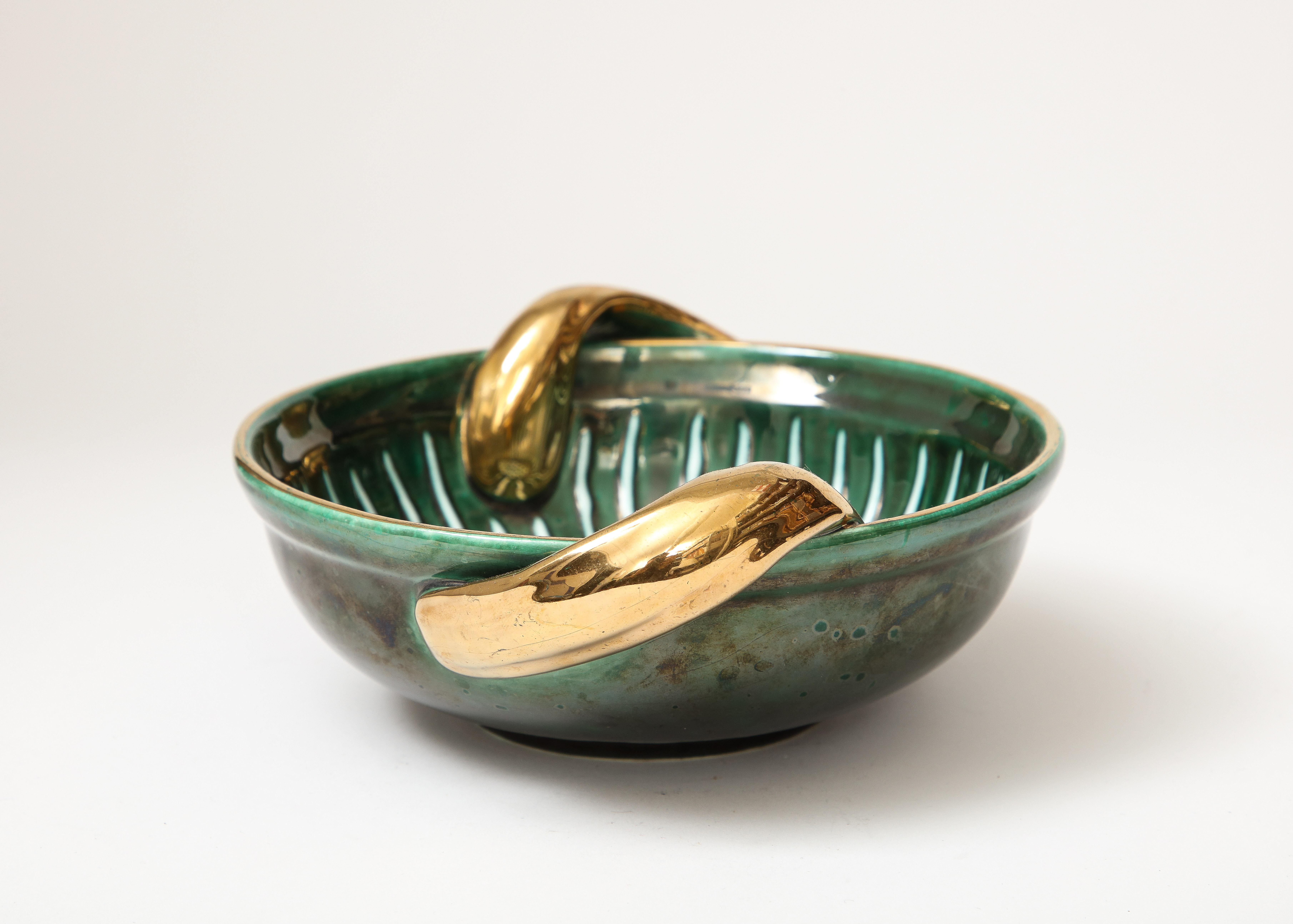 Glazed Ceramic Art Deco Bowl, France, c. 1930 5