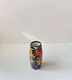 Vase à fleurs en céramique émaillée Art Déco par Schramberg Allemagne, années 1920