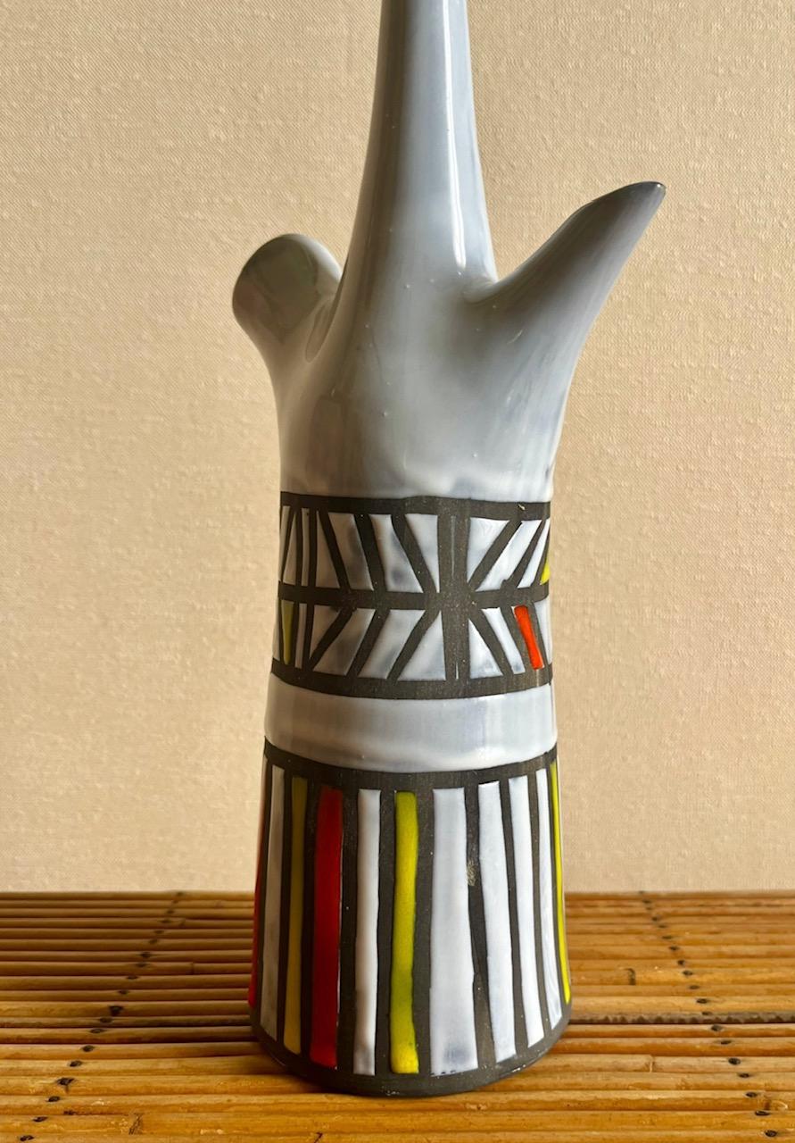 Mid-Century Modern Glazed ceramic bottle or flask, Roger Capron, Vallauris. 1960  For Sale