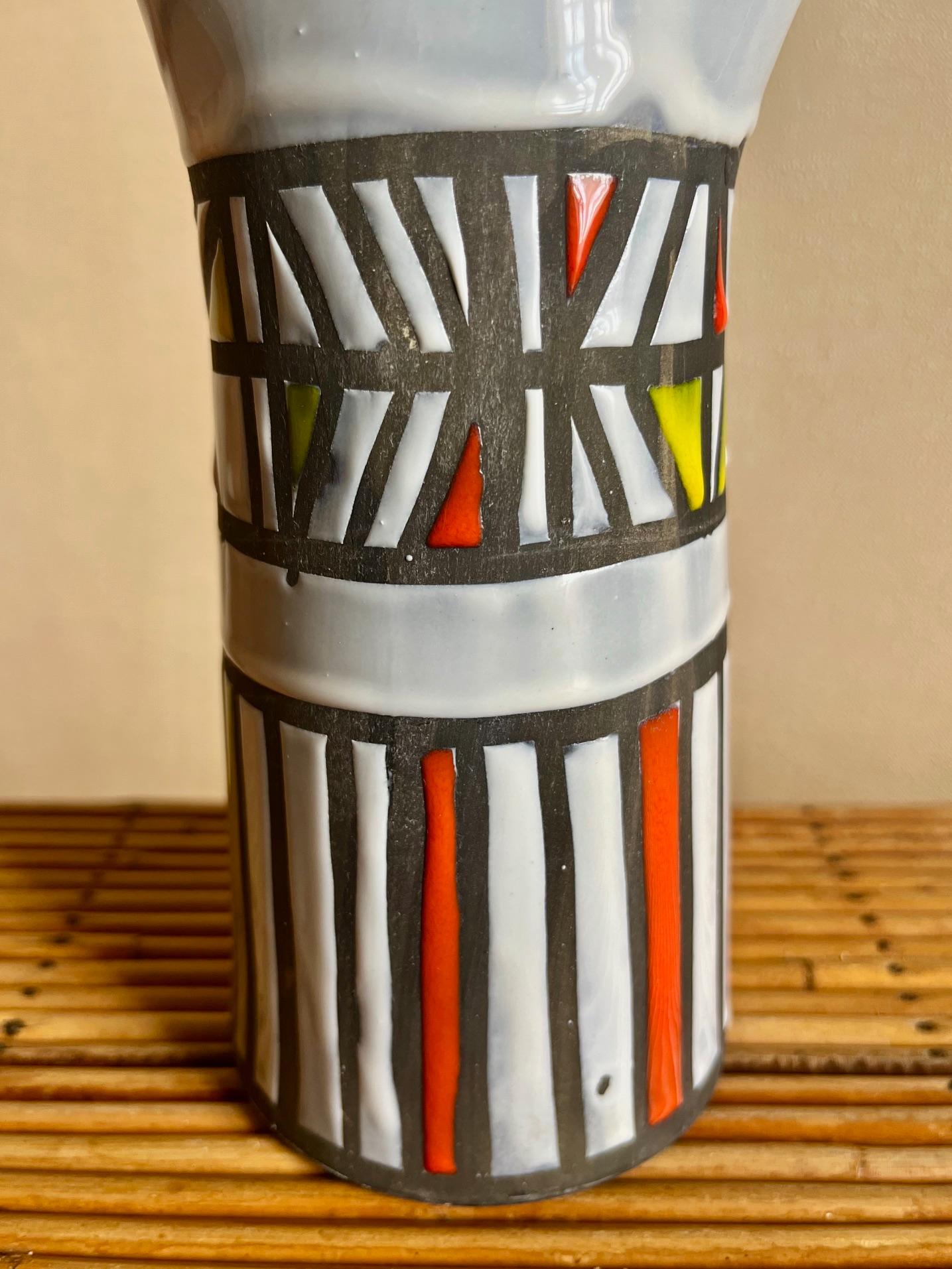 Glazed ceramic bottle or flask, Roger Capron, Vallauris. 1960  For Sale 1