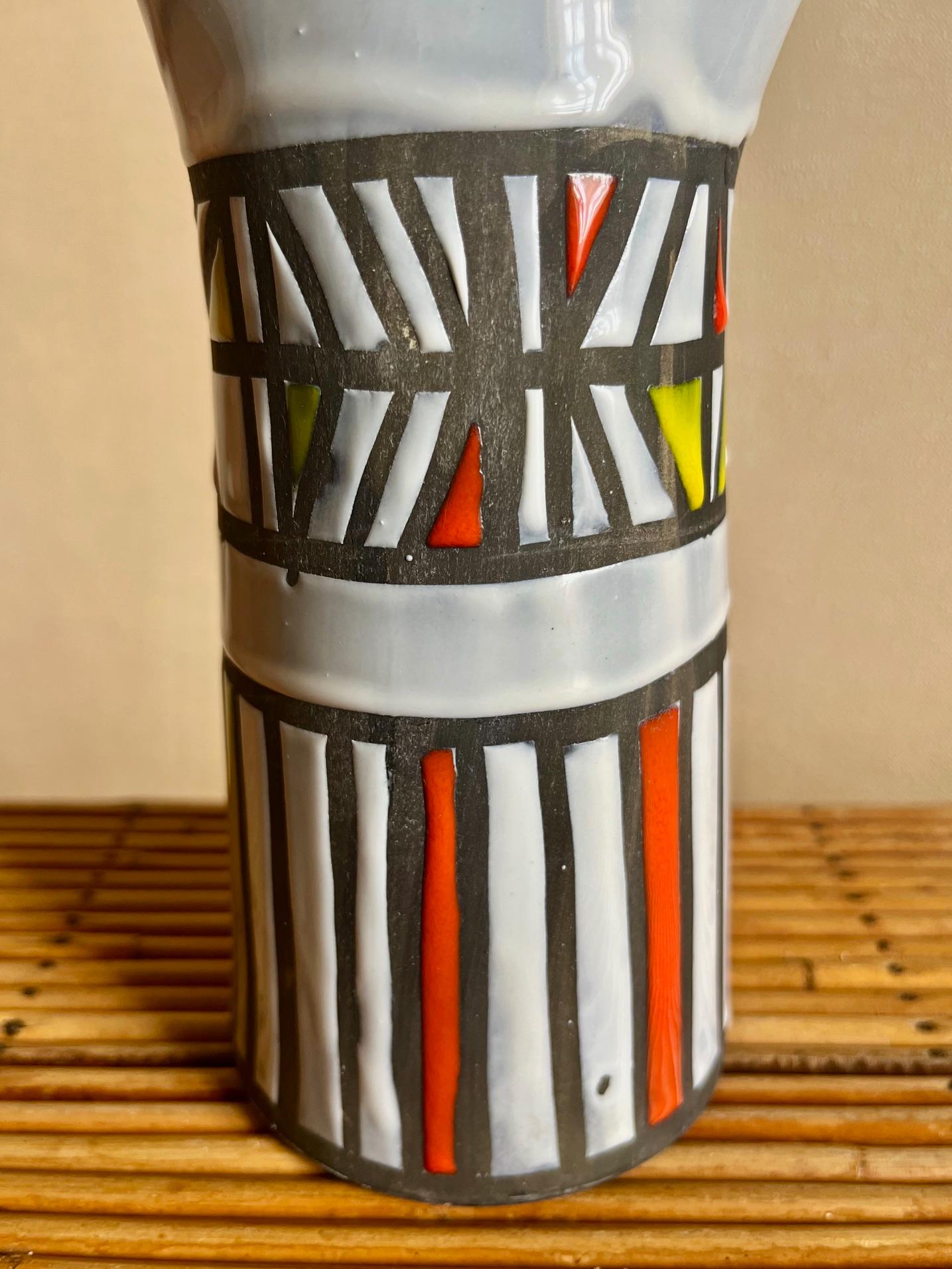 Glazed ceramic bottle or flask, Roger Capron, Vallauris. 1960 For Sale 1