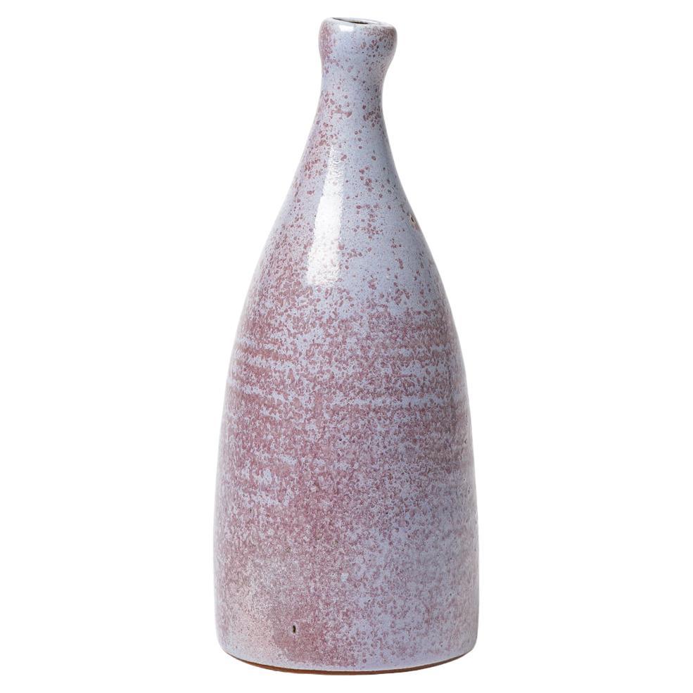 Flaschenvase aus glasierter Keramik von Jeanne et Norbert Pierlot, um 1960. im Angebot