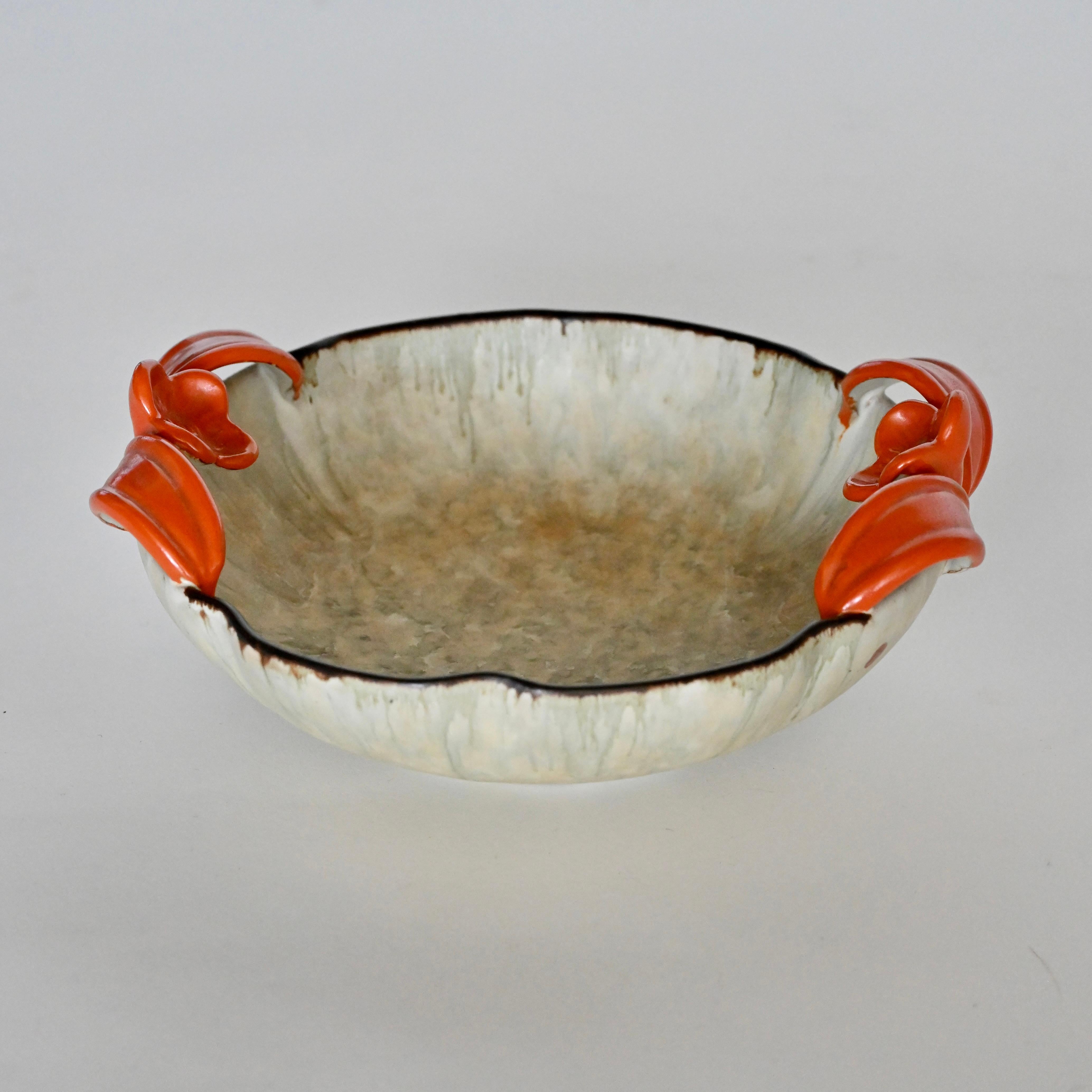 Swedish Glazed ceramic bowl by Anna-Lisa Thomson for Upsala-Ekeby. Sweden, 1940's For Sale