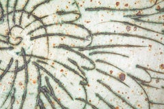 Ciotola in ceramica smaltata di Makoto Yabe (nato nel 1947-2005) del diametro di 16,5 pollici