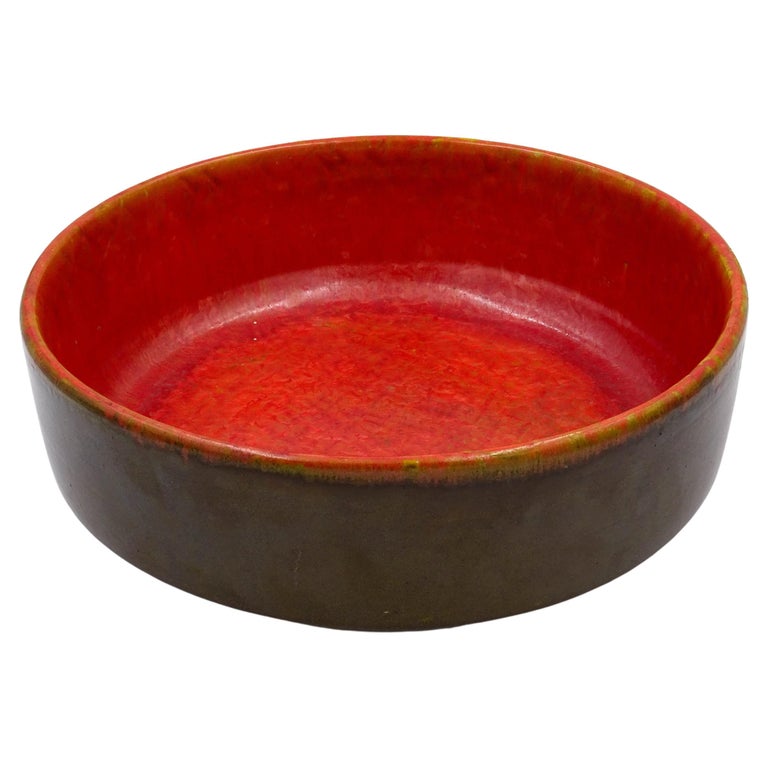 Glazed Ceramic Bowl/Centerpiece, Alessio Tasca 1970s For Sale at 1stDibs