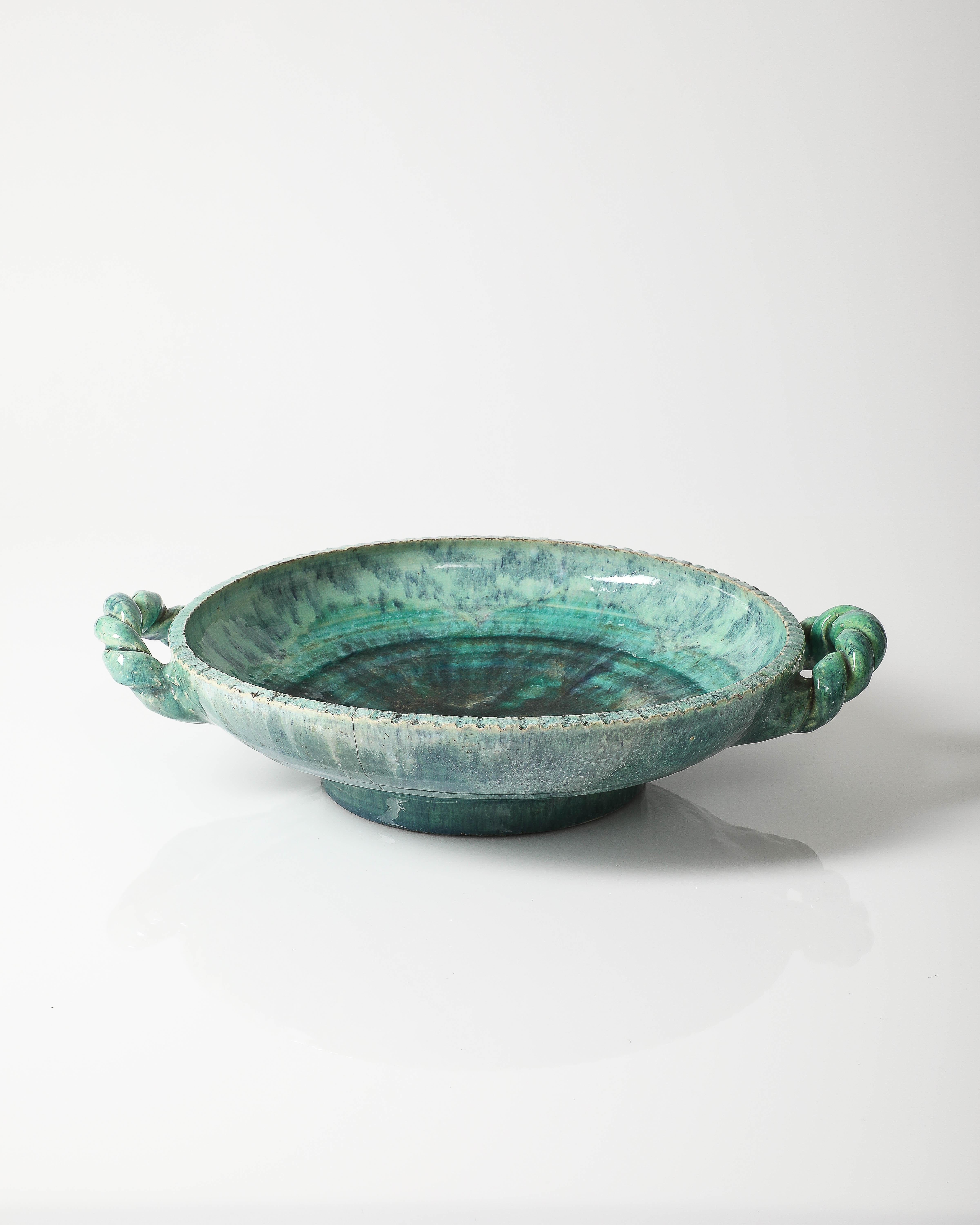 French Glazed Ceramic Bowl, France, c. 1970