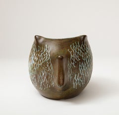 Glazed Ceramic Bowl in the Shape of a Fish, Guillot, c. 1960