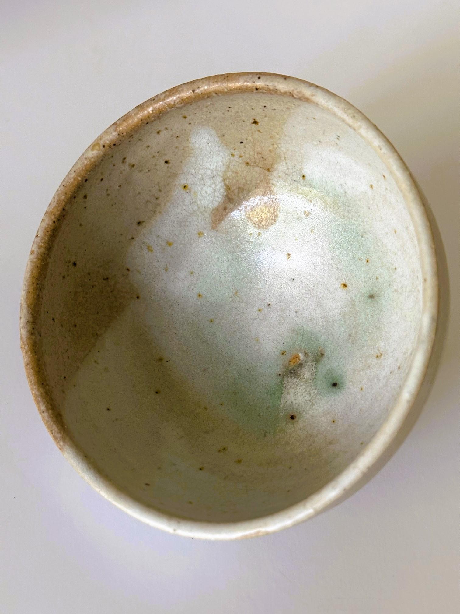 20th Century Glazed Ceramic Chawan Tea Bowl by Toshiko Takaezu For Sale