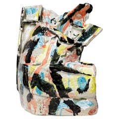 Glazed ceramic Cobra vase by Michel Lanos Glazed ceramic Cobra vase by Michel Lanos