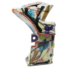 Glazed ceramic Cobra vase by Michel Lanos