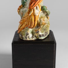 Kakadus aus glasierter Keramik:: Luc und Marjolaine Lanel:: Frankreich:: um 1950