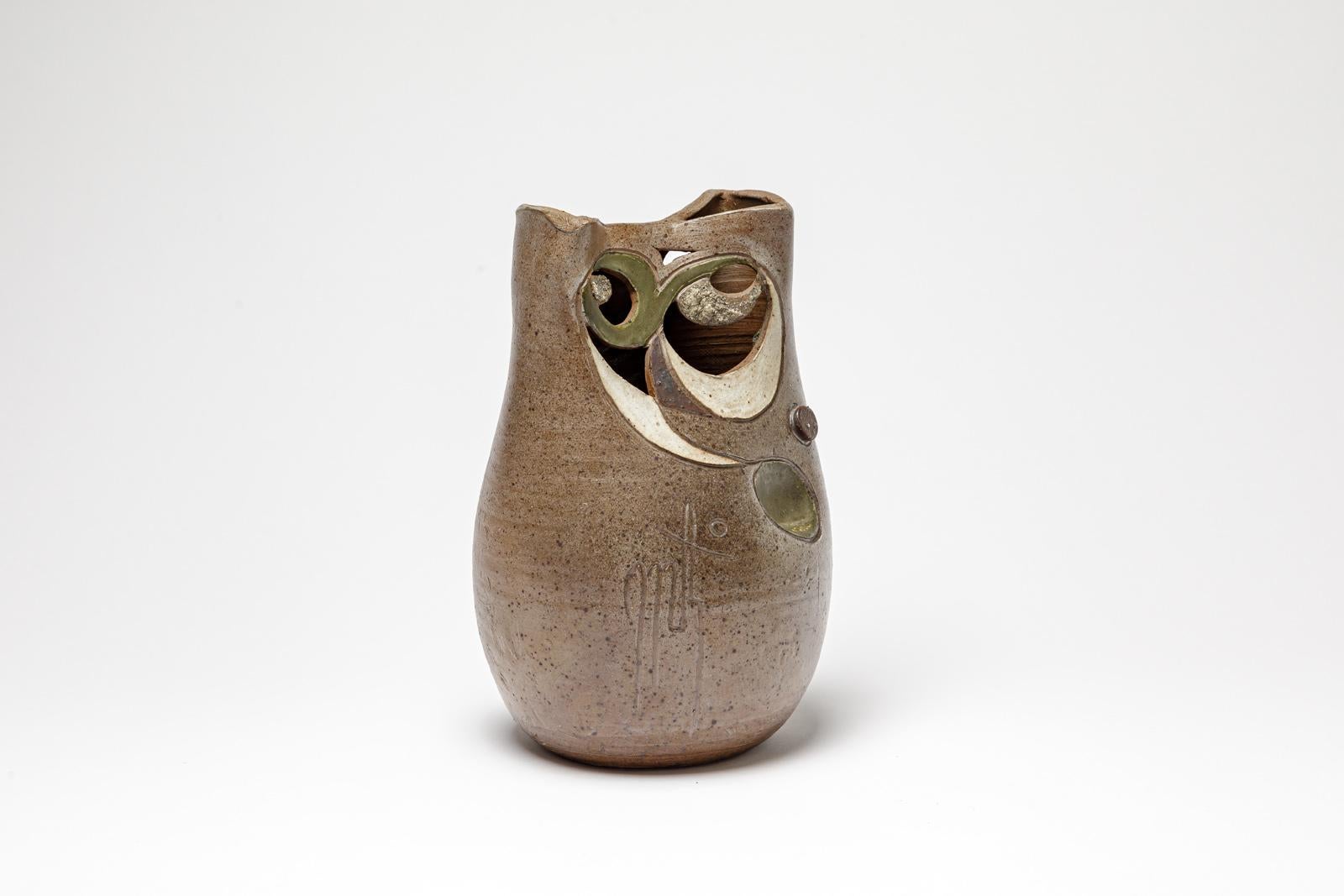 Vase aus glasierter Keramik von Georges Martin, ca. 1970-1980. im Zustand „Hervorragend“ im Angebot in Saint-Ouen, FR