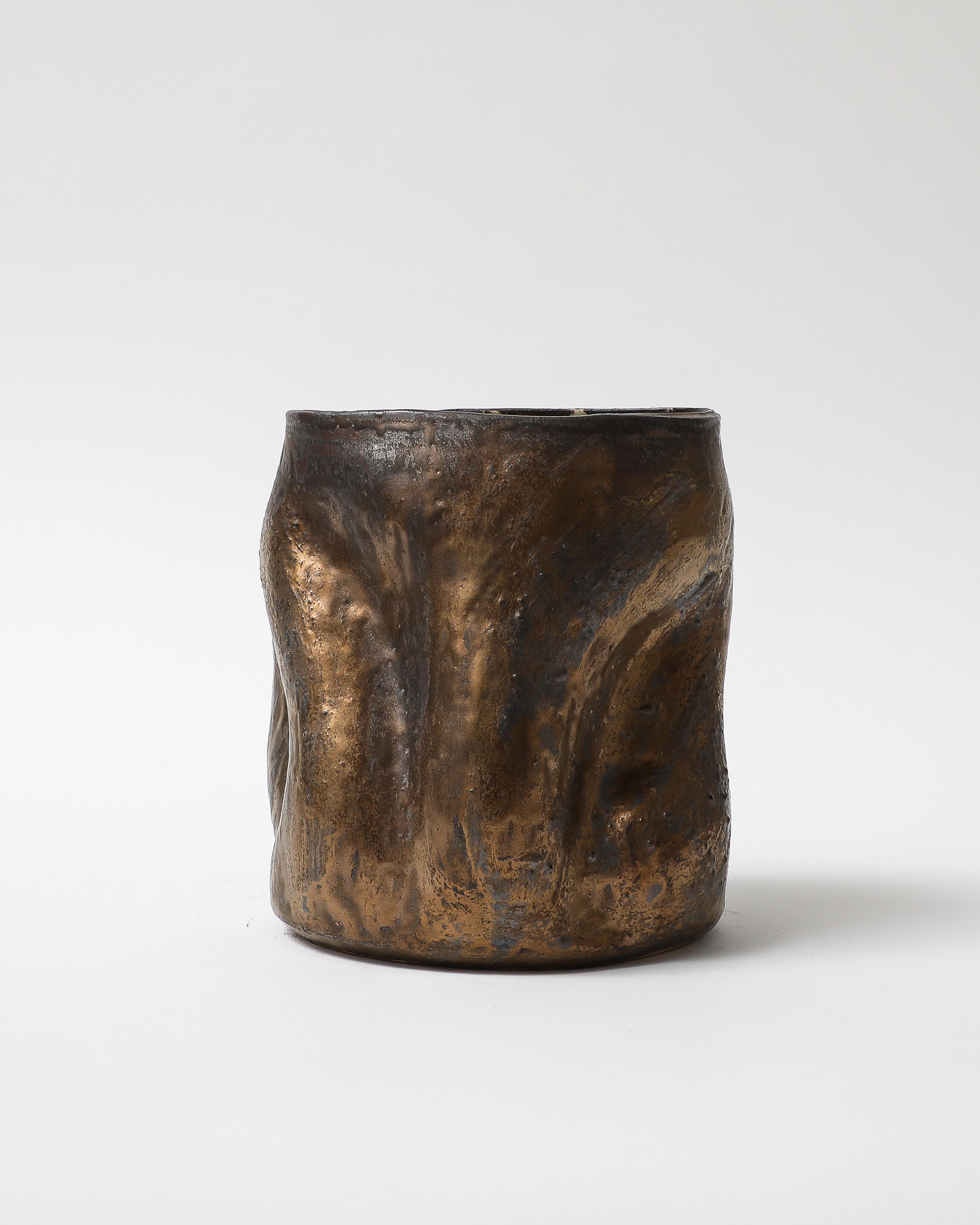 Late 20th Century Glazed Ceramic Cup For Sale