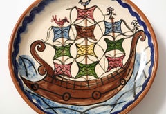 Glazed Ceramic Decorative Plate, Greece, 20th C