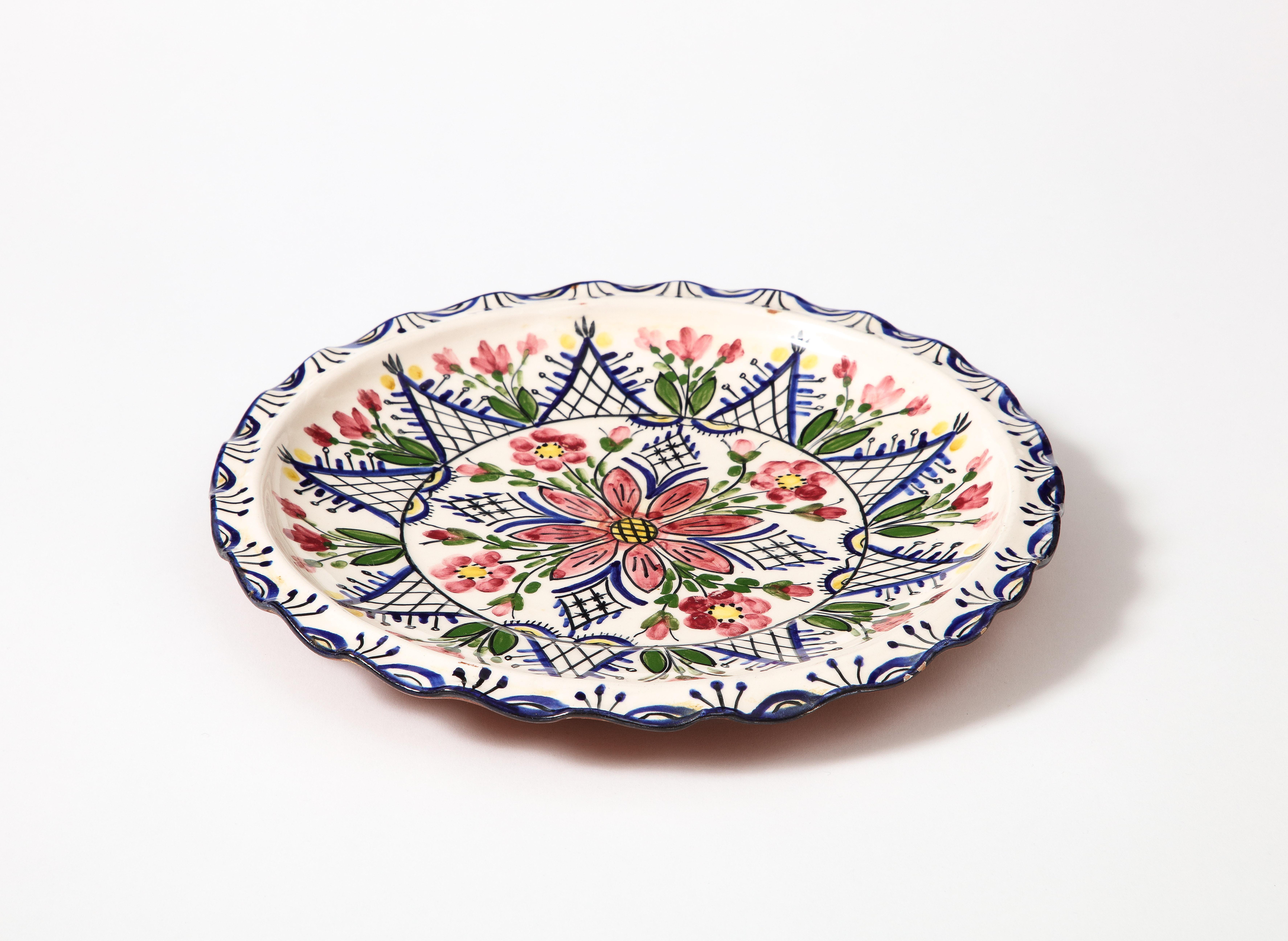 Plato decorativo de cerámica esmaltada, Grecia, s. XX Cerámico en venta