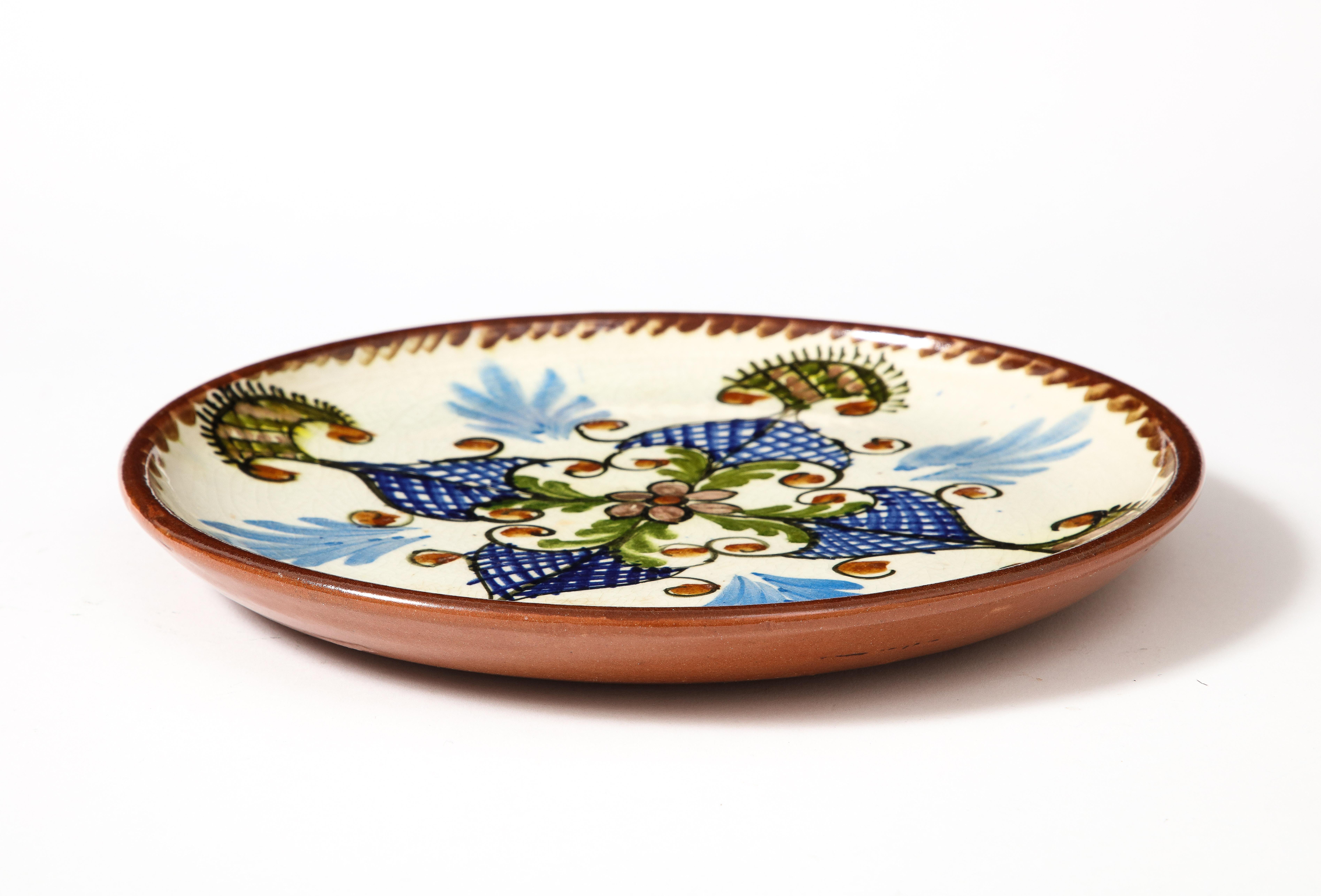Céramique Assiette décorative en céramique émaillée, Grèce, 20e siècle en vente