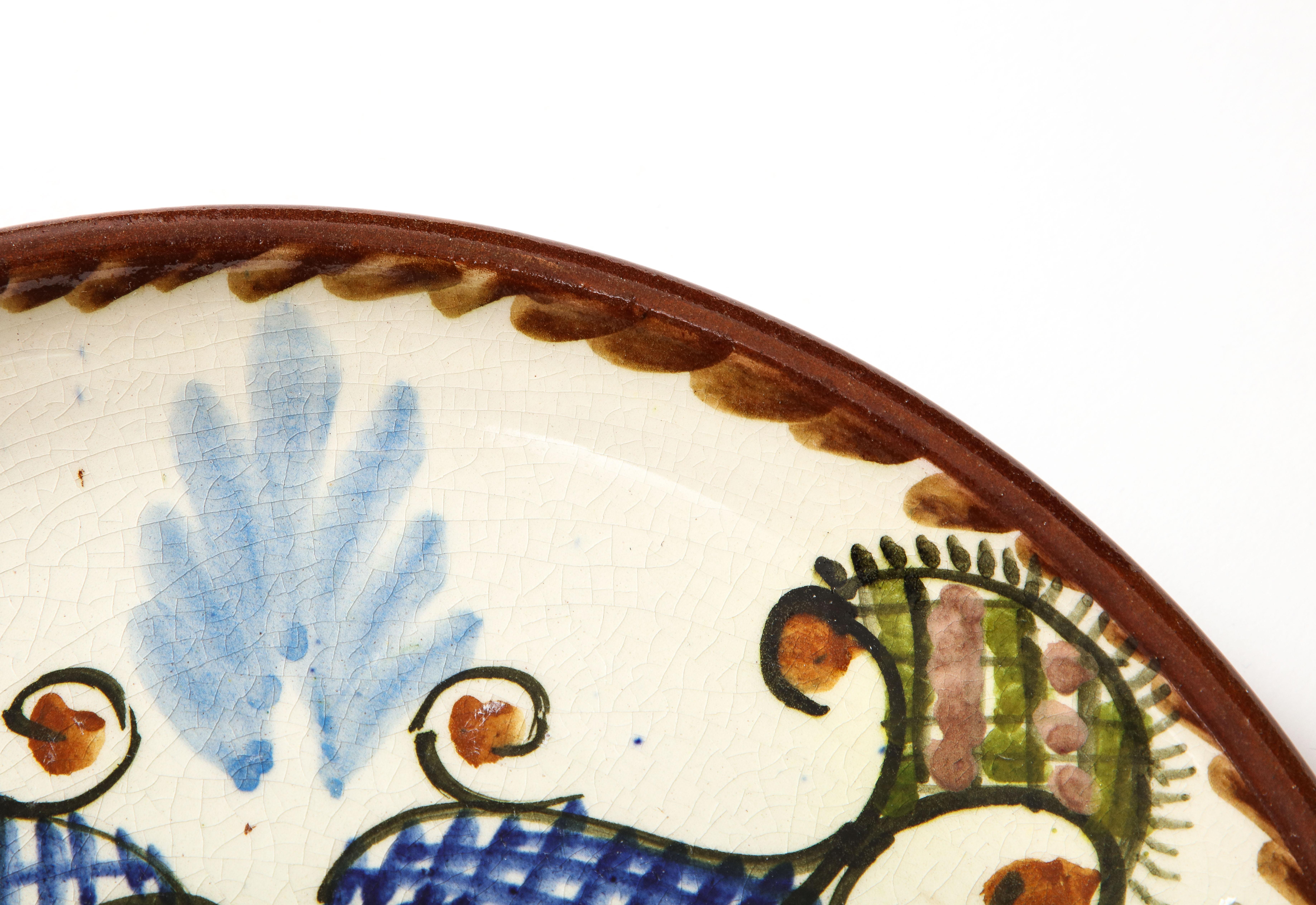 Assiette décorative en céramique émaillée, Grèce, 20e siècle en vente 1