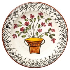 Assiette décorative en céramique émaillée, Grèce, 20e siècle