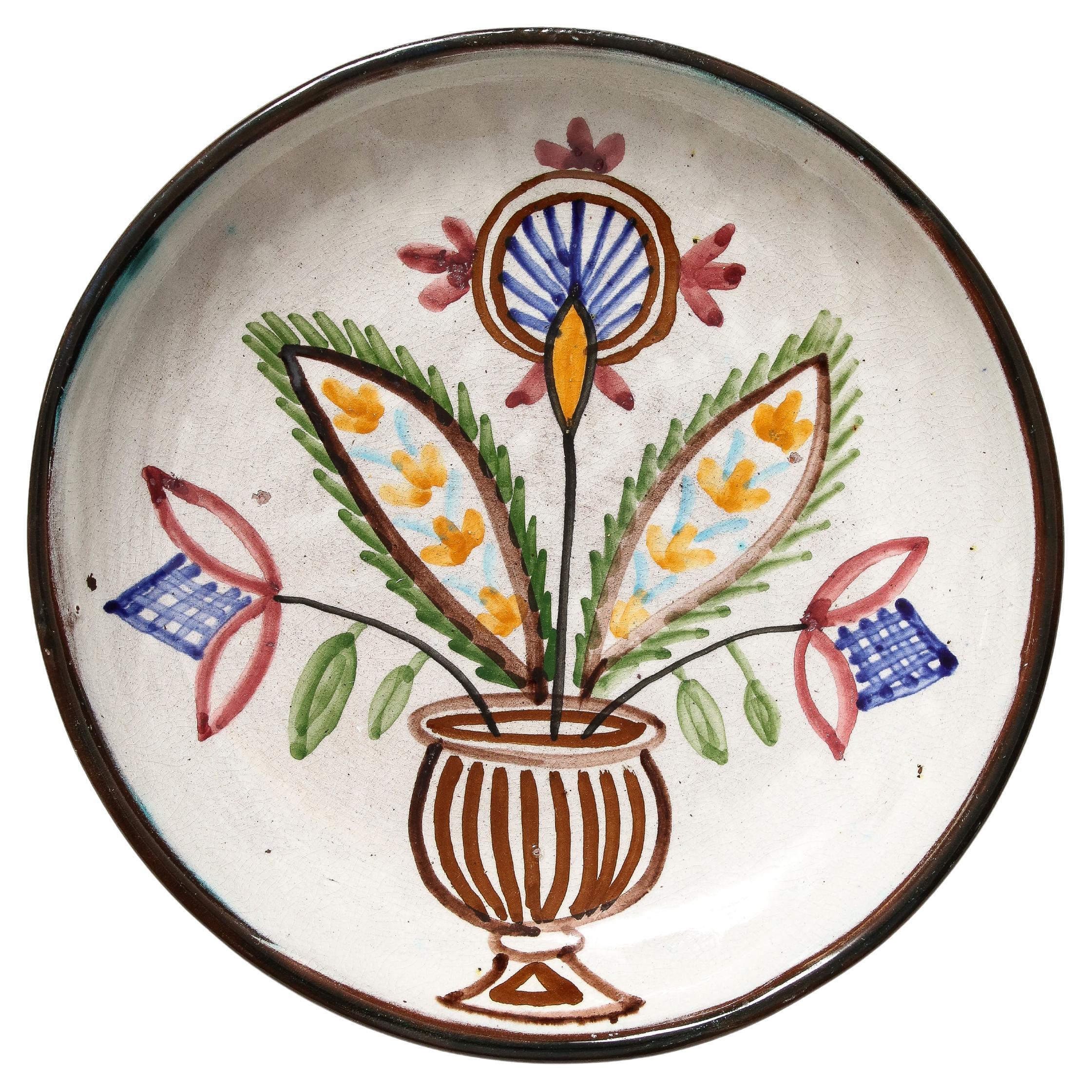 Glazed Ceramic Decorative Plate, Greece, 20th C