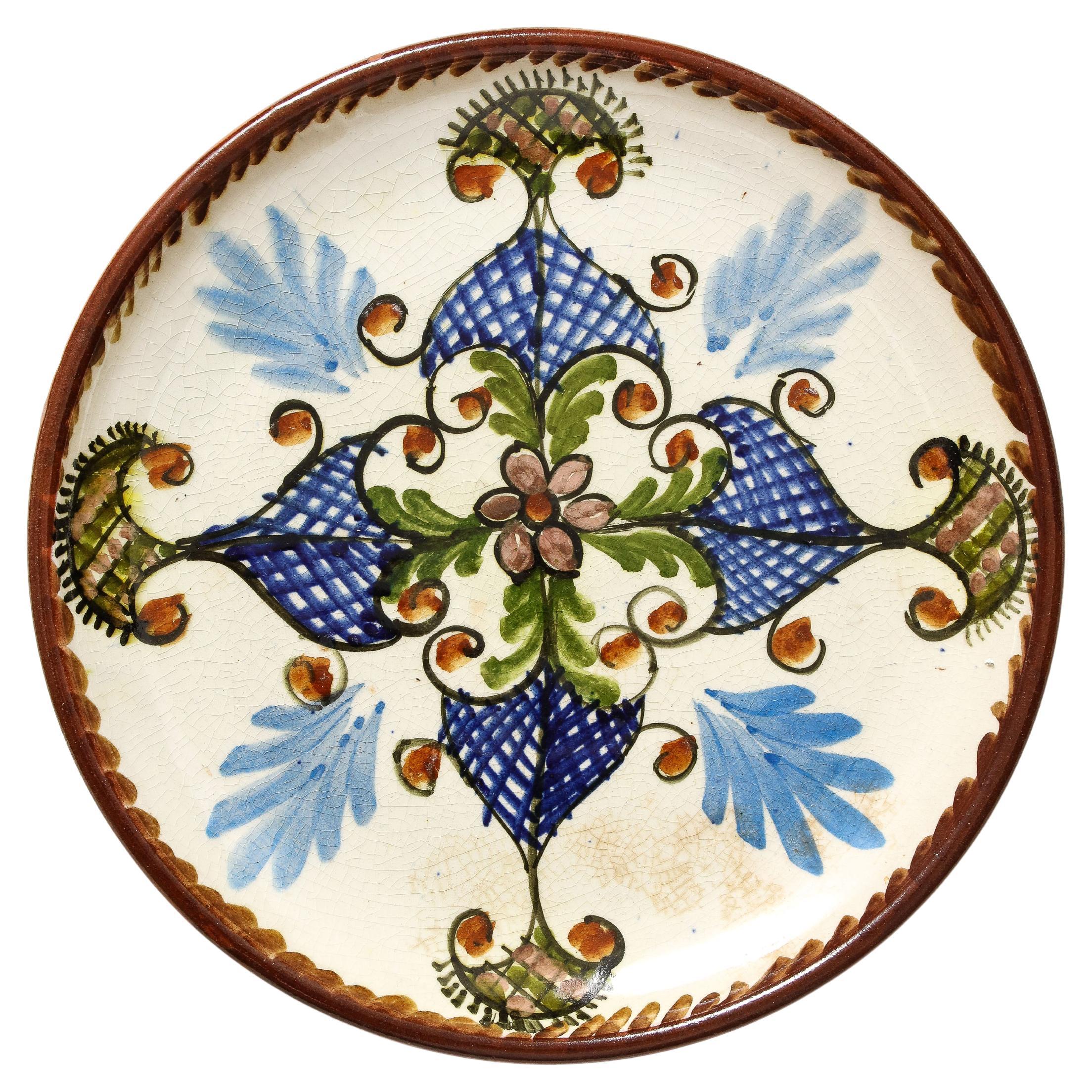 Glazed Ceramic Decorative Plate, Greece, 20th C